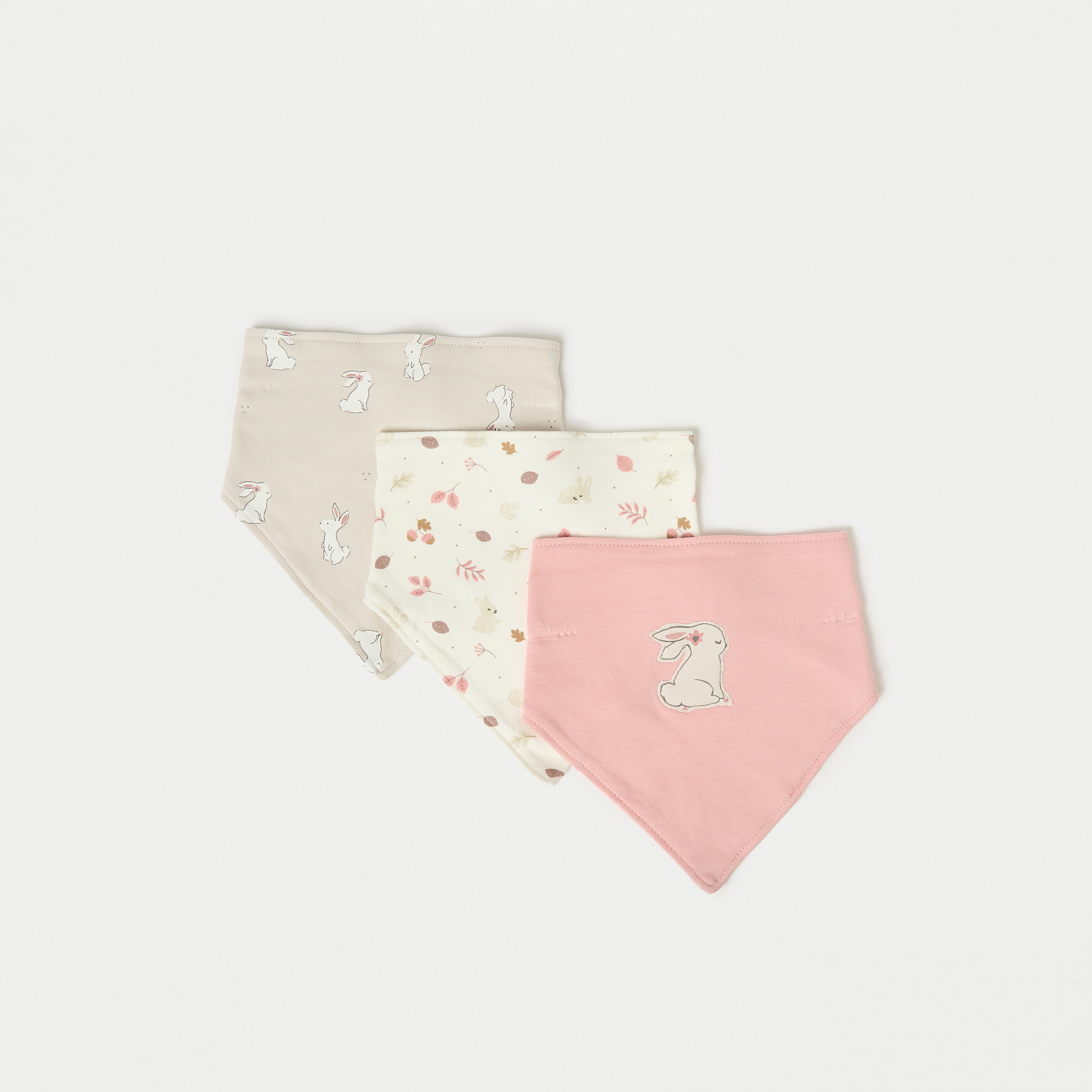Juniors Printed Muslin Bib with Button Closure - Set of 3-baby-feeding-bibs-image-1