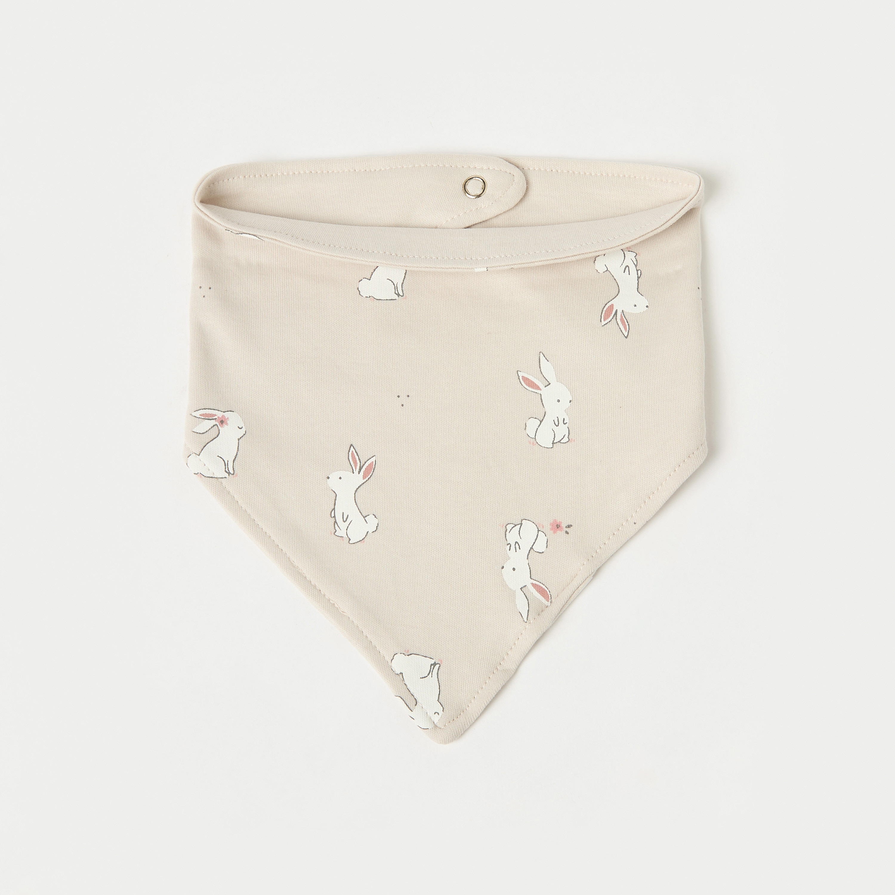 Juniors Printed Muslin Bib with Button Closure - Set of 3-baby-feeding-bibs-image-3