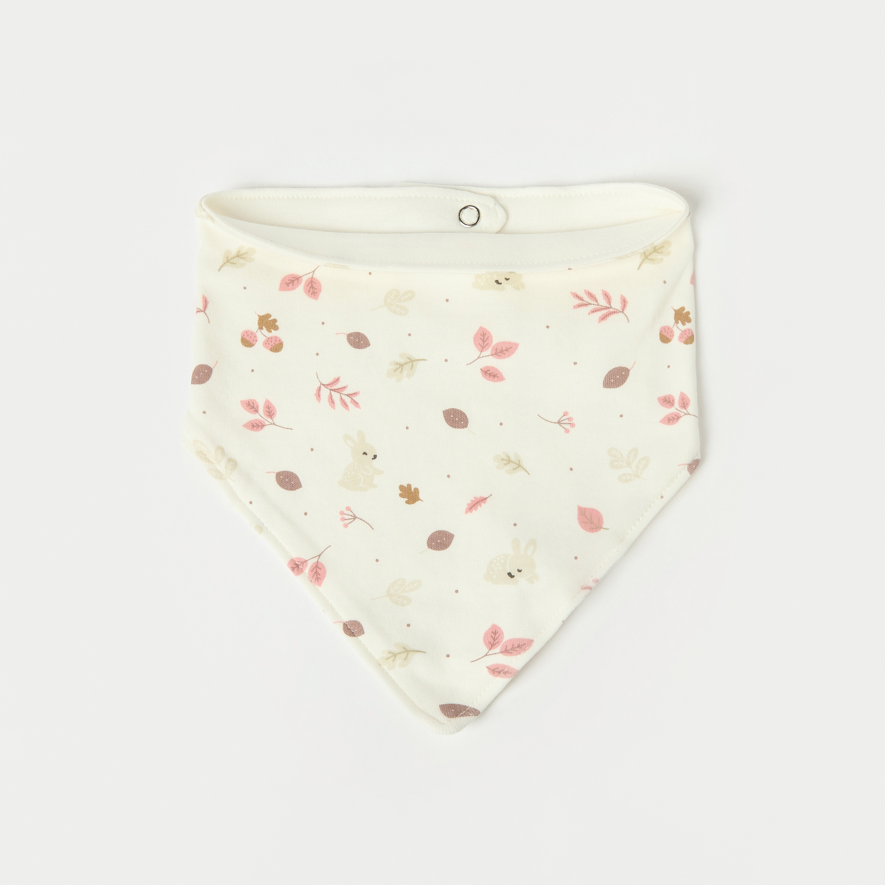 Juniors Printed Muslin Bib with Button Closure - Set of 3-baby-feeding-bibs-image-5