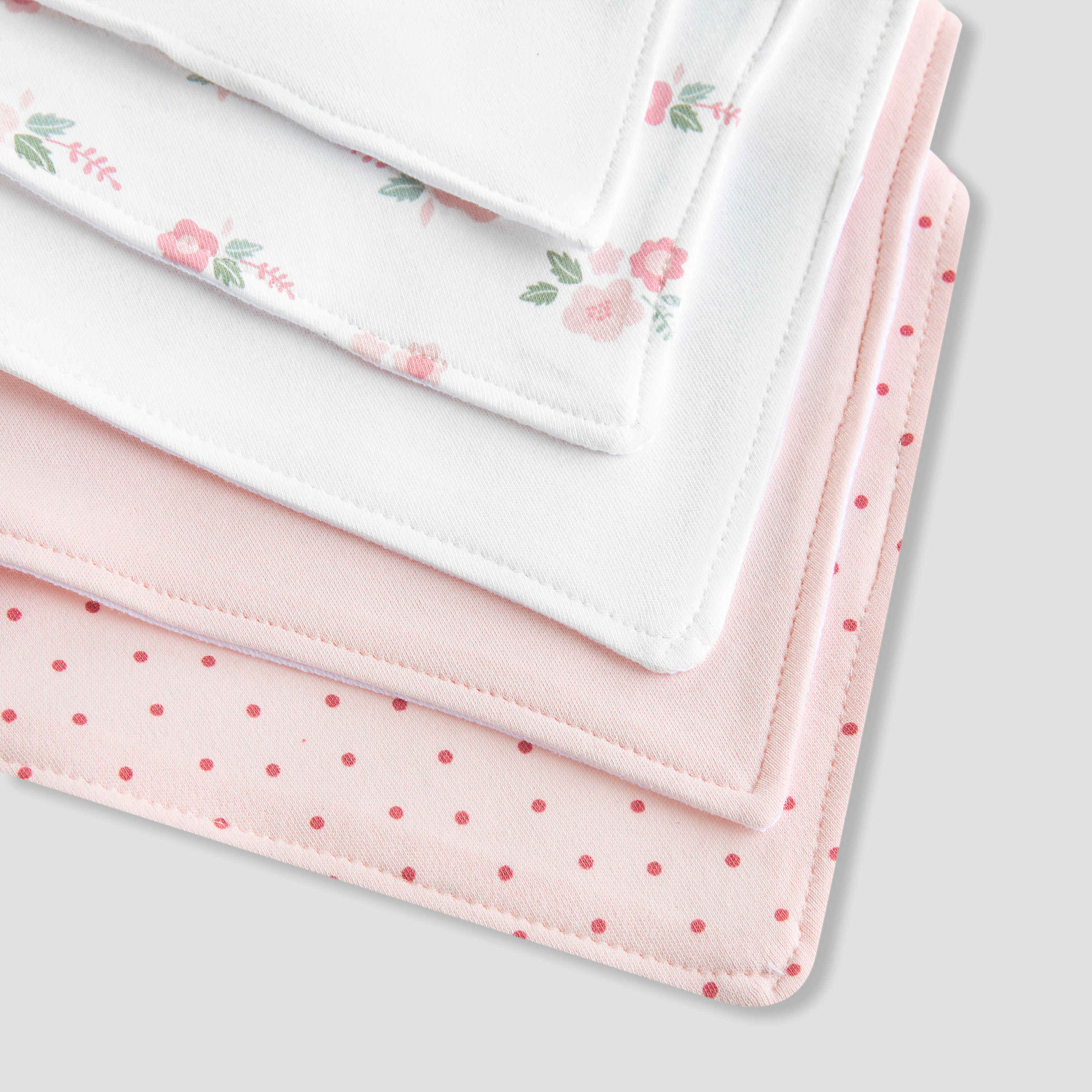 Juniors Baby Bib with Assorted Prints - Cotton - Set of 5-baby-feeding-bibs-image-9