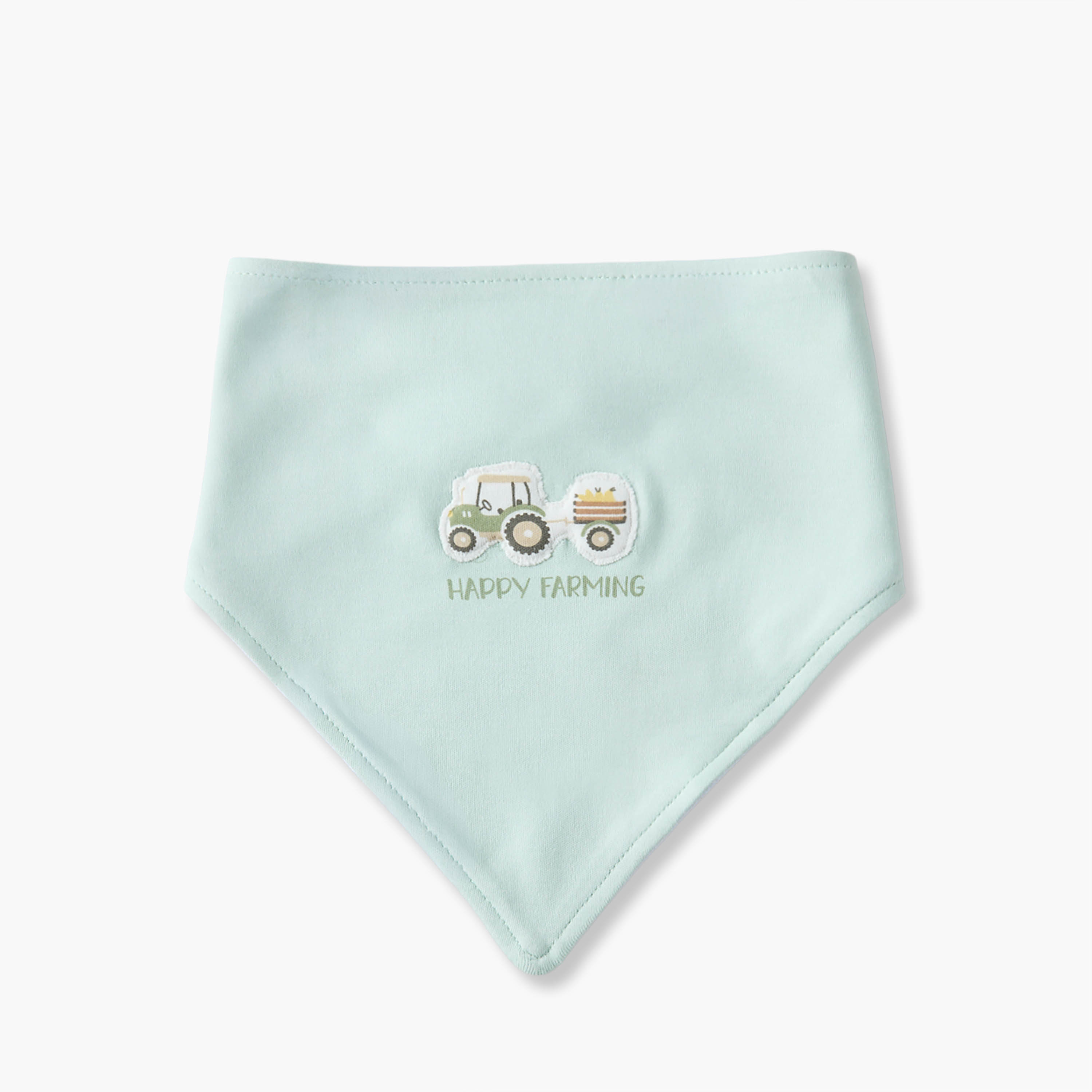 Pack of 3 Juniors Baby Bib with Tractor Print-baby-feeding-bibs-image-3