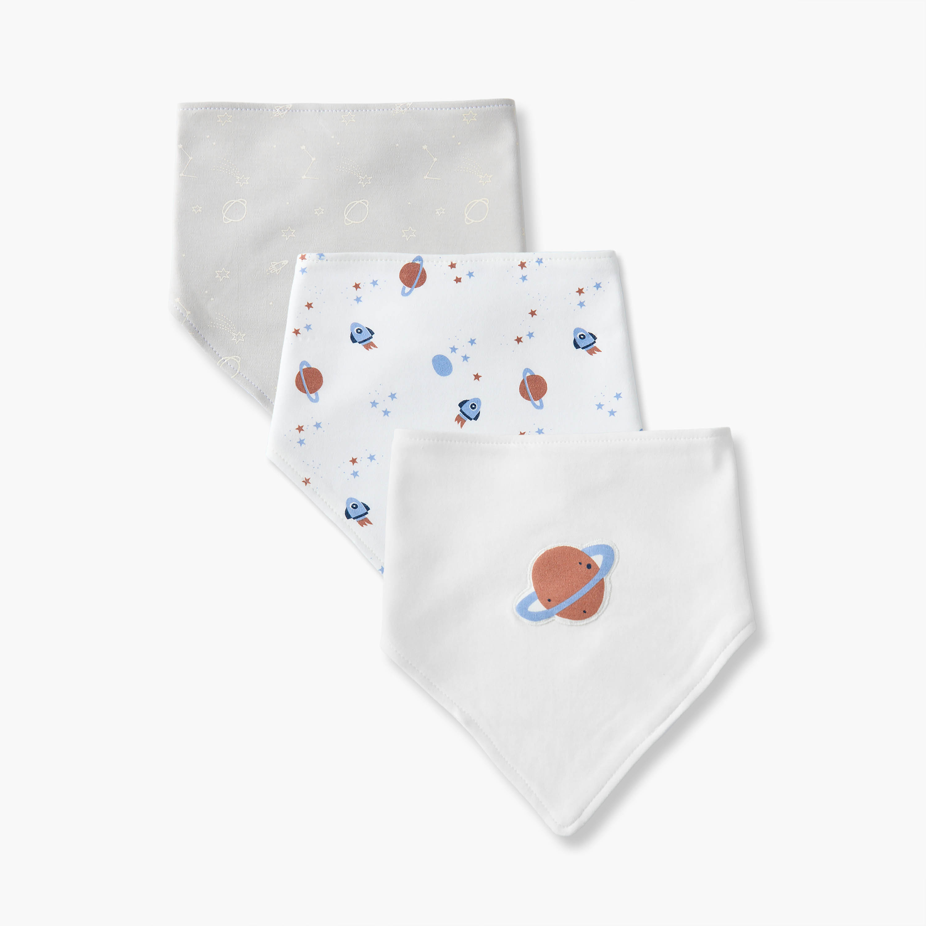 Pack of 3 Juniors Baby Bib with Space Print-baby-feeding-bibs-image-1