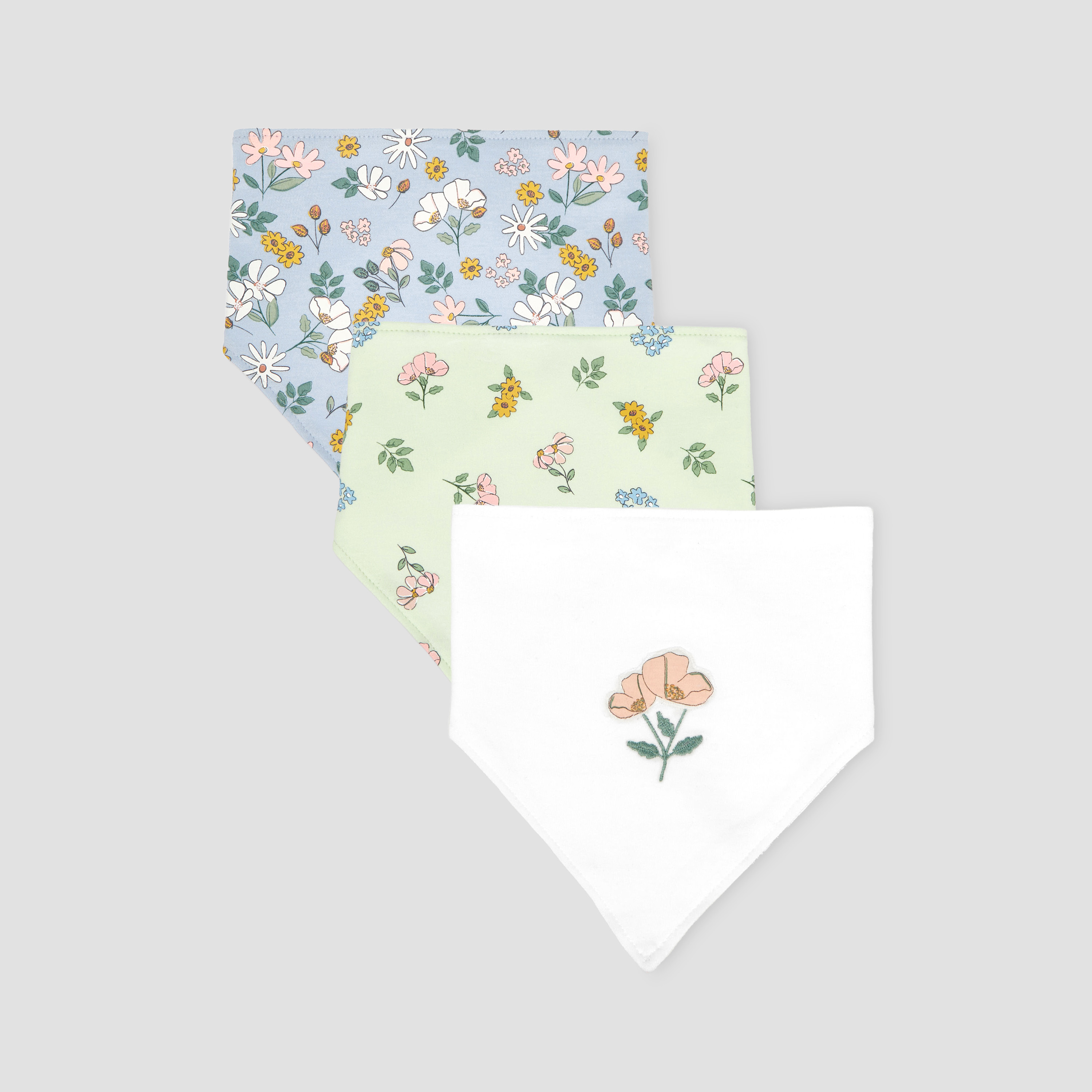 Pack of 3 Juniors Baby Bib with Snap Button Closure-baby-feeding-bibs-image-1