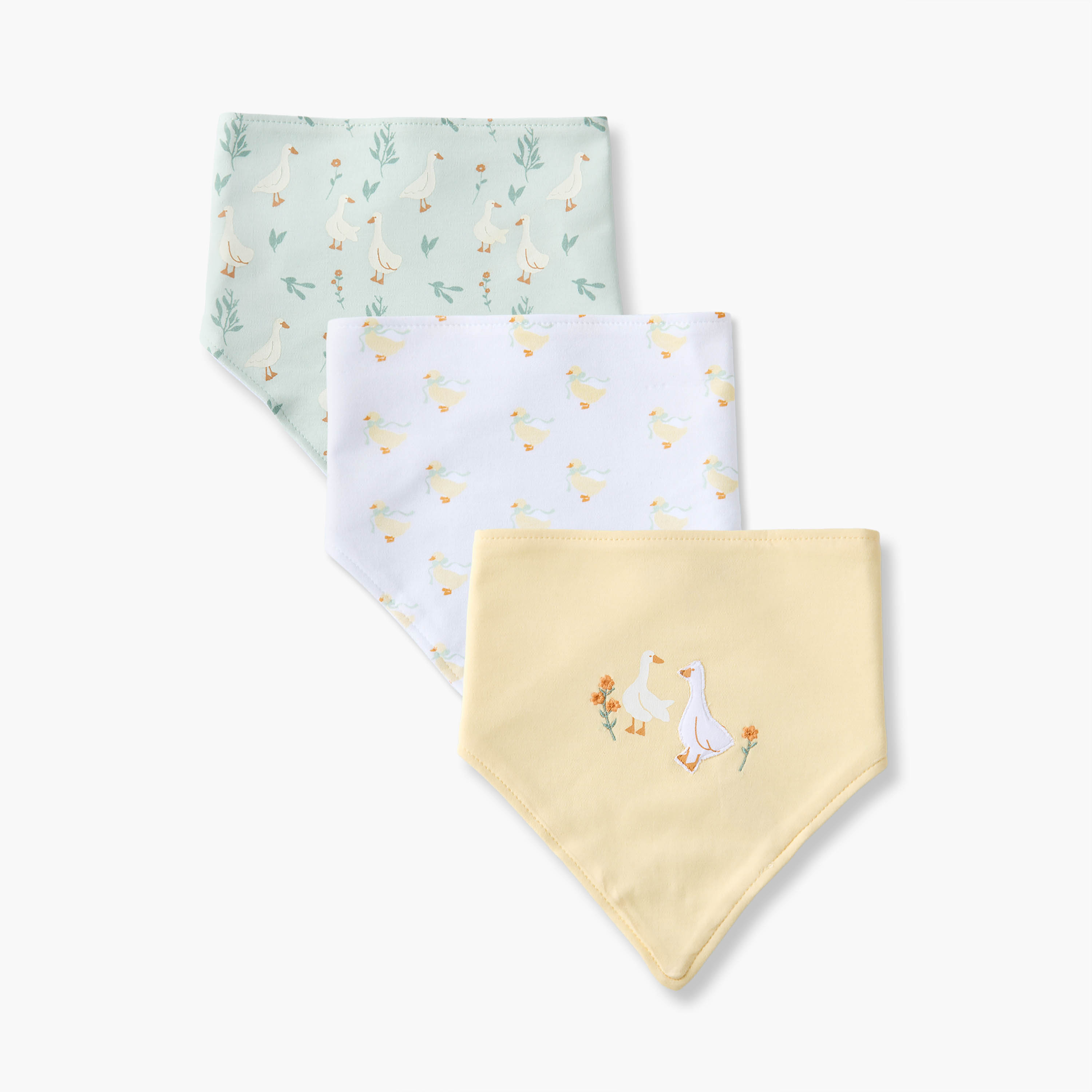 Pack of 3 Juniors Baby Bib with Duck Print-baby-feeding-bibs-image-1