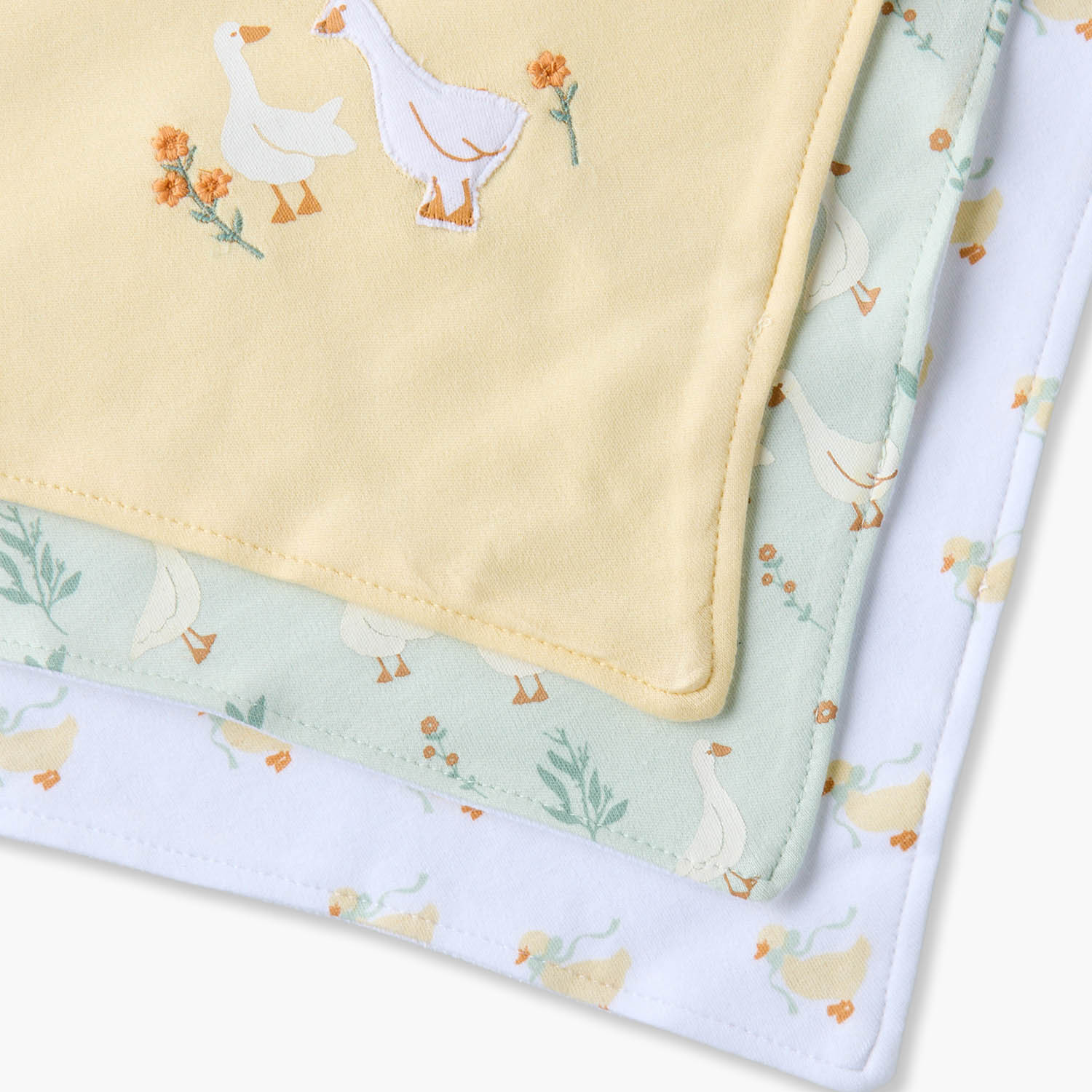 Pack of 3 Juniors Baby Bib with Duck Print-baby-feeding-bibs-image-6