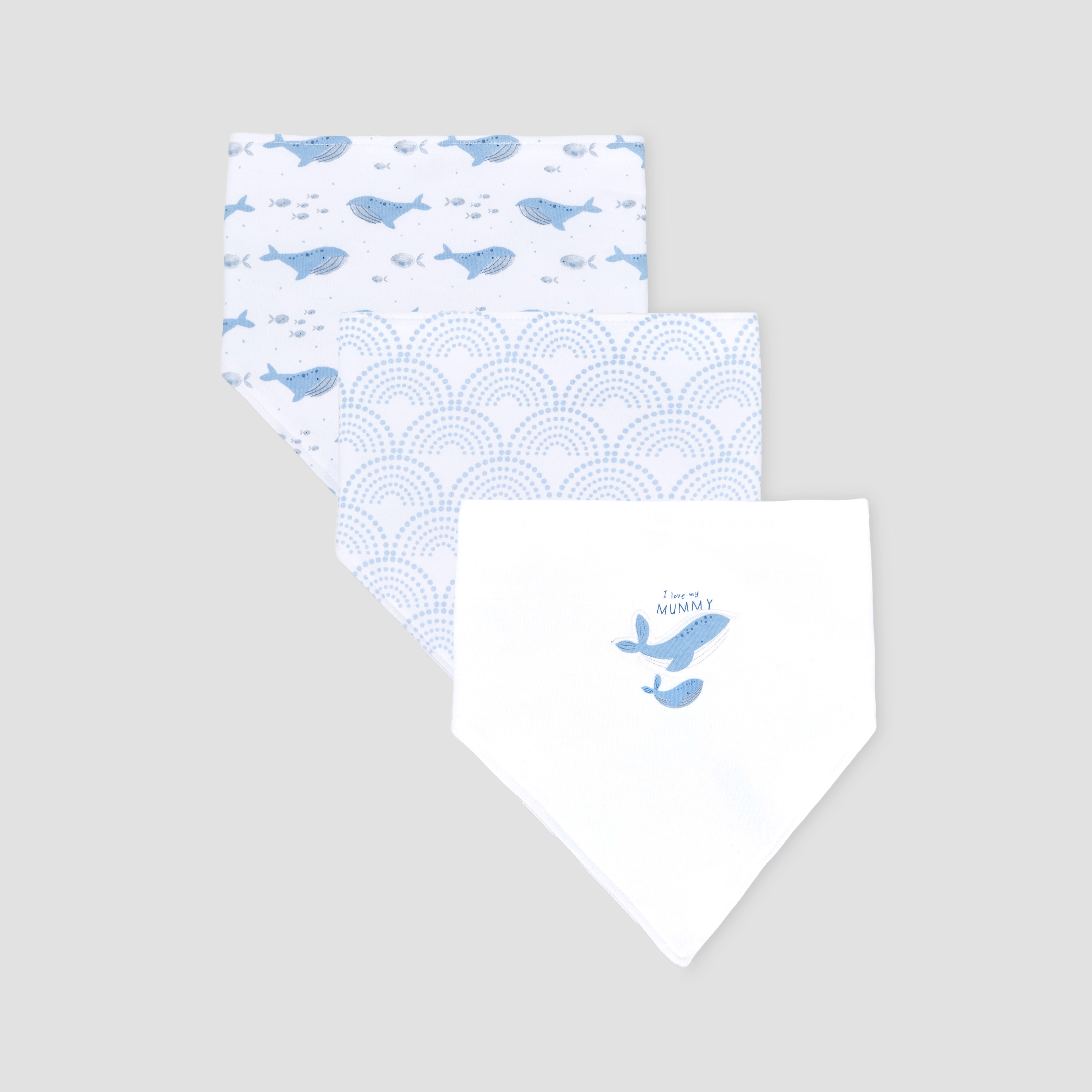 Pack of 3 Juniors Baby Bib with Snap Button Closure-baby-feeding-bibs-image-1
