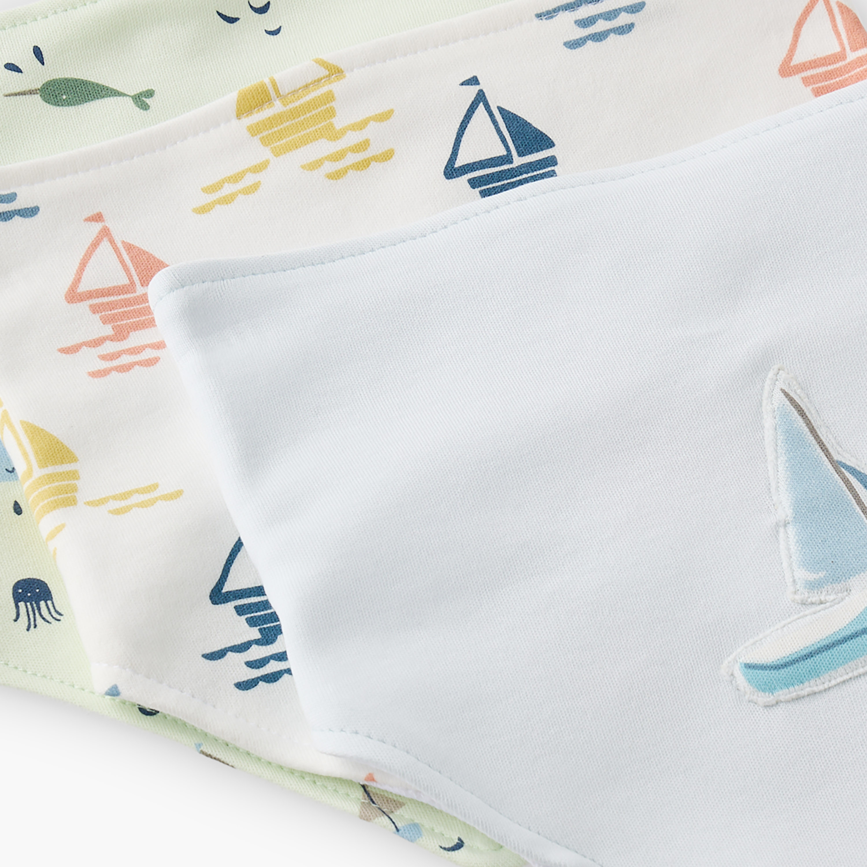 Pack of 3 Juniors Baby Bib with Nautical Print-baby-feeding-bibs-image-6