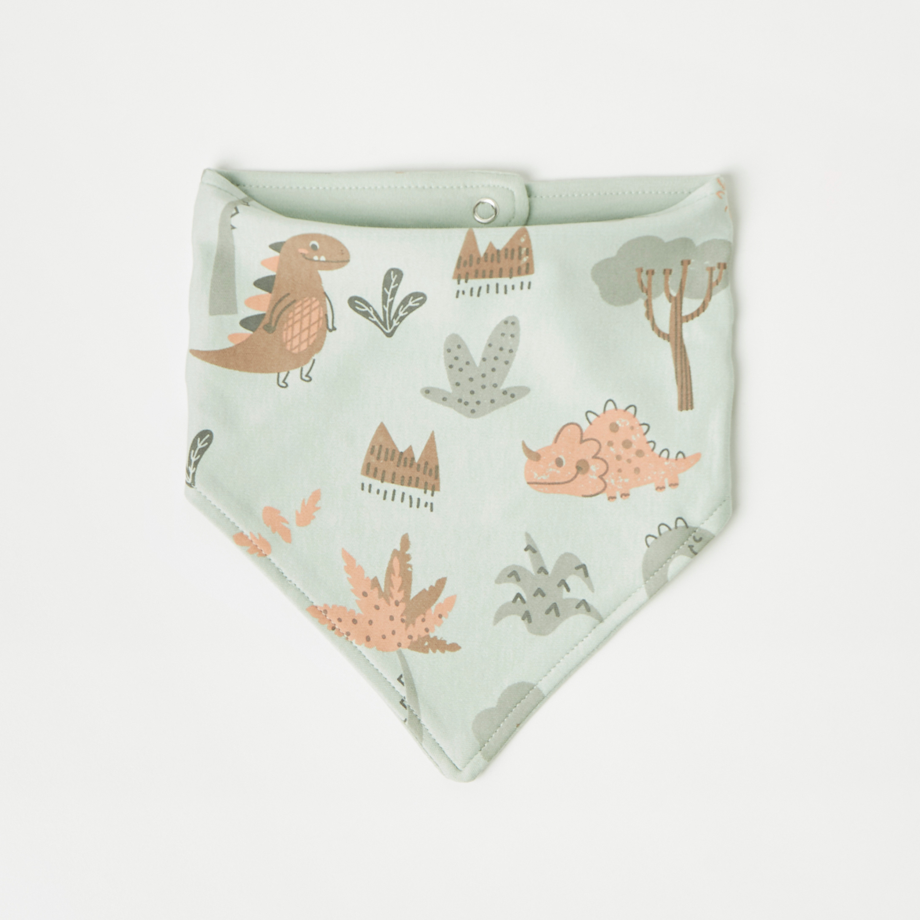 مرايل بزر إغلاق كبّاس وطبعات ديناصور من جونيورز- طقم 3 قطع-baby-feeding-bibs-image-4