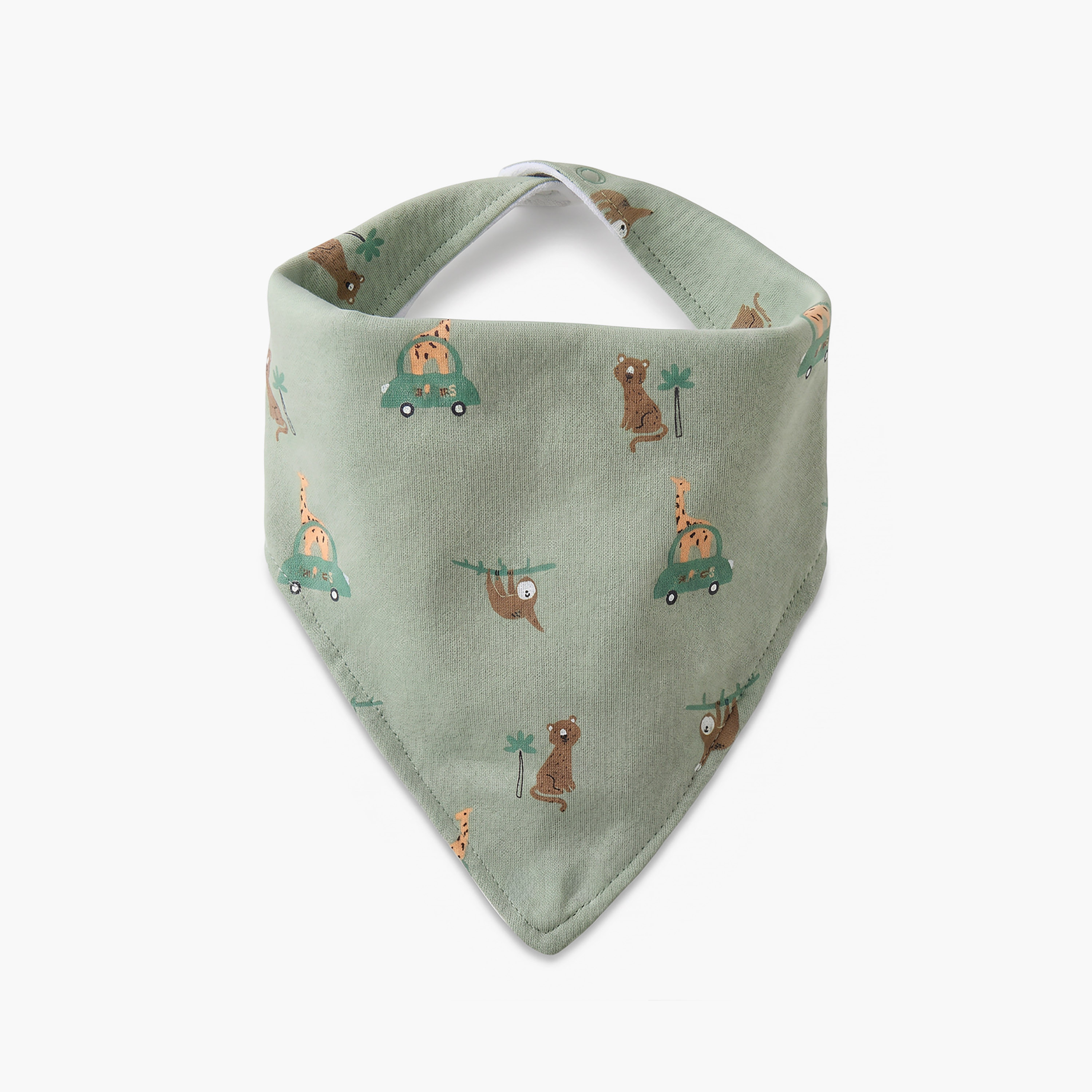 Pack of 3 Juniors Baby Bib with Safari Print-baby-feeding-bibs-image-3