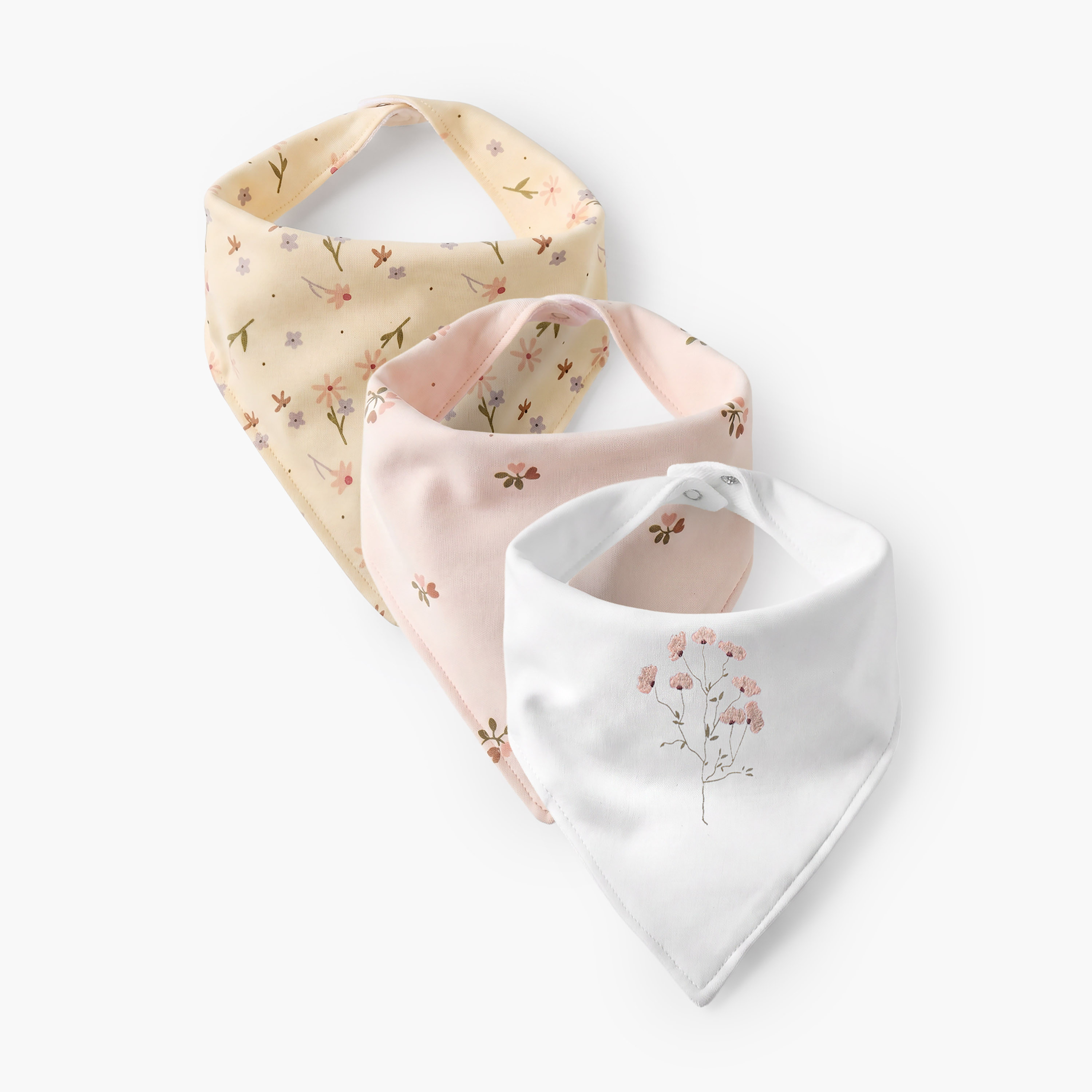 Pack of 3 Juniors Baby Bib with Snap Button Closure-baby-feeding-bibs-image-1