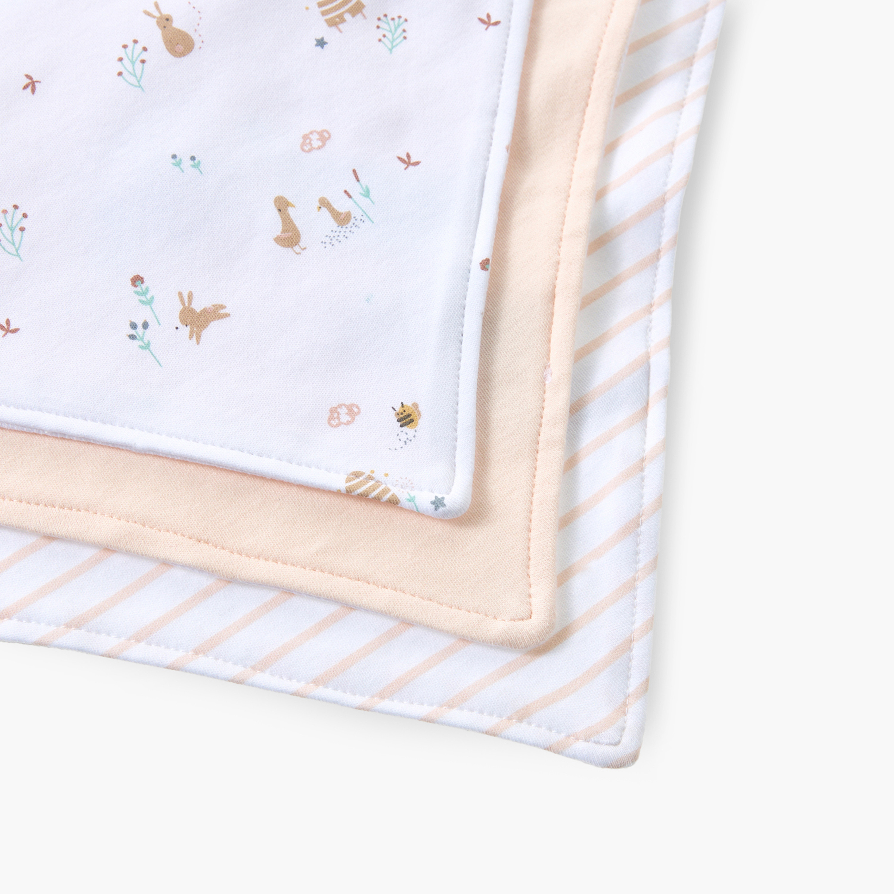 Pack of 3 Juniors Baby Bib with Assorted Print-baby-feeding-bibs-image-6