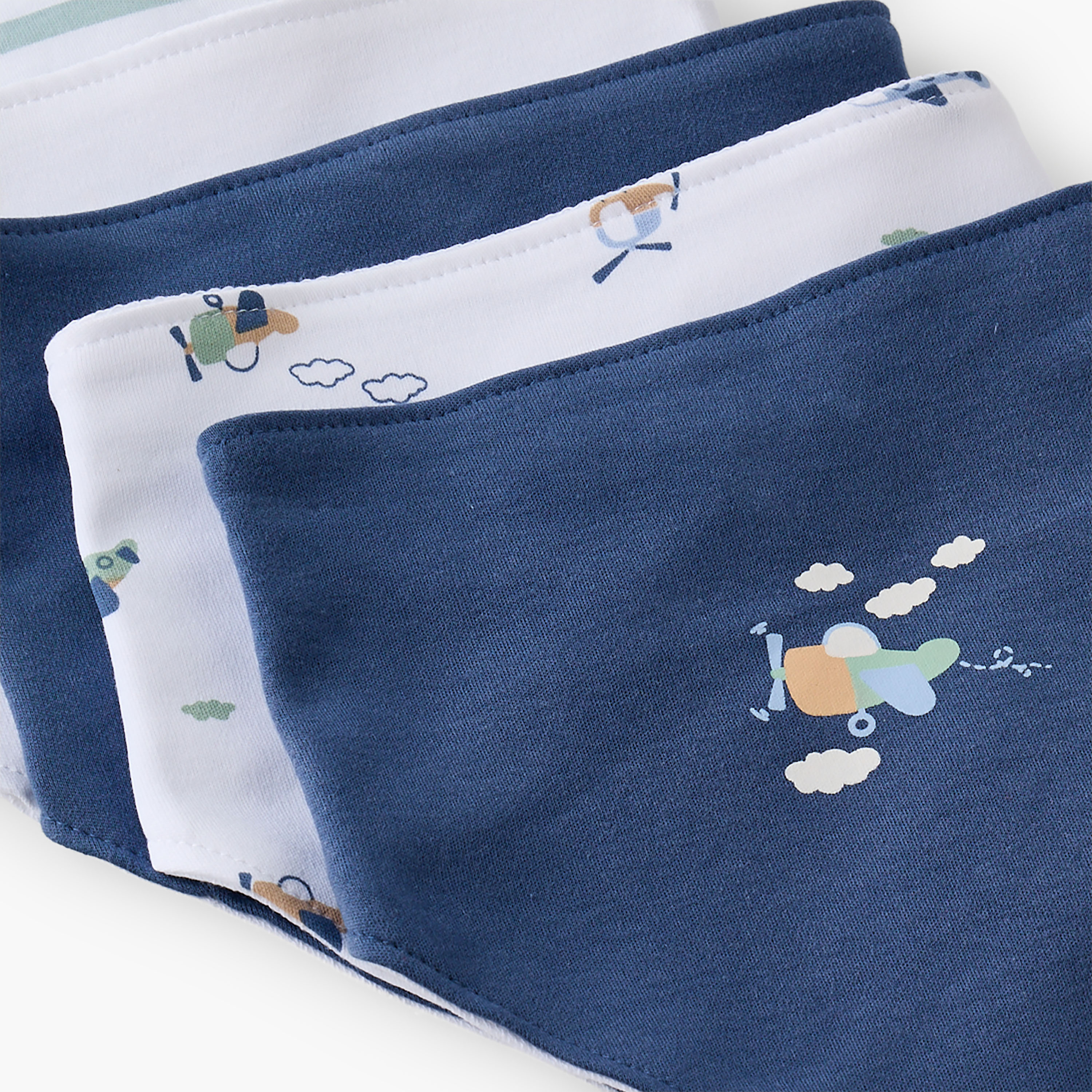 Pack of 5 Juniors Baby Bib with Snap Button Closure-baby-feeding-bibs-image-8