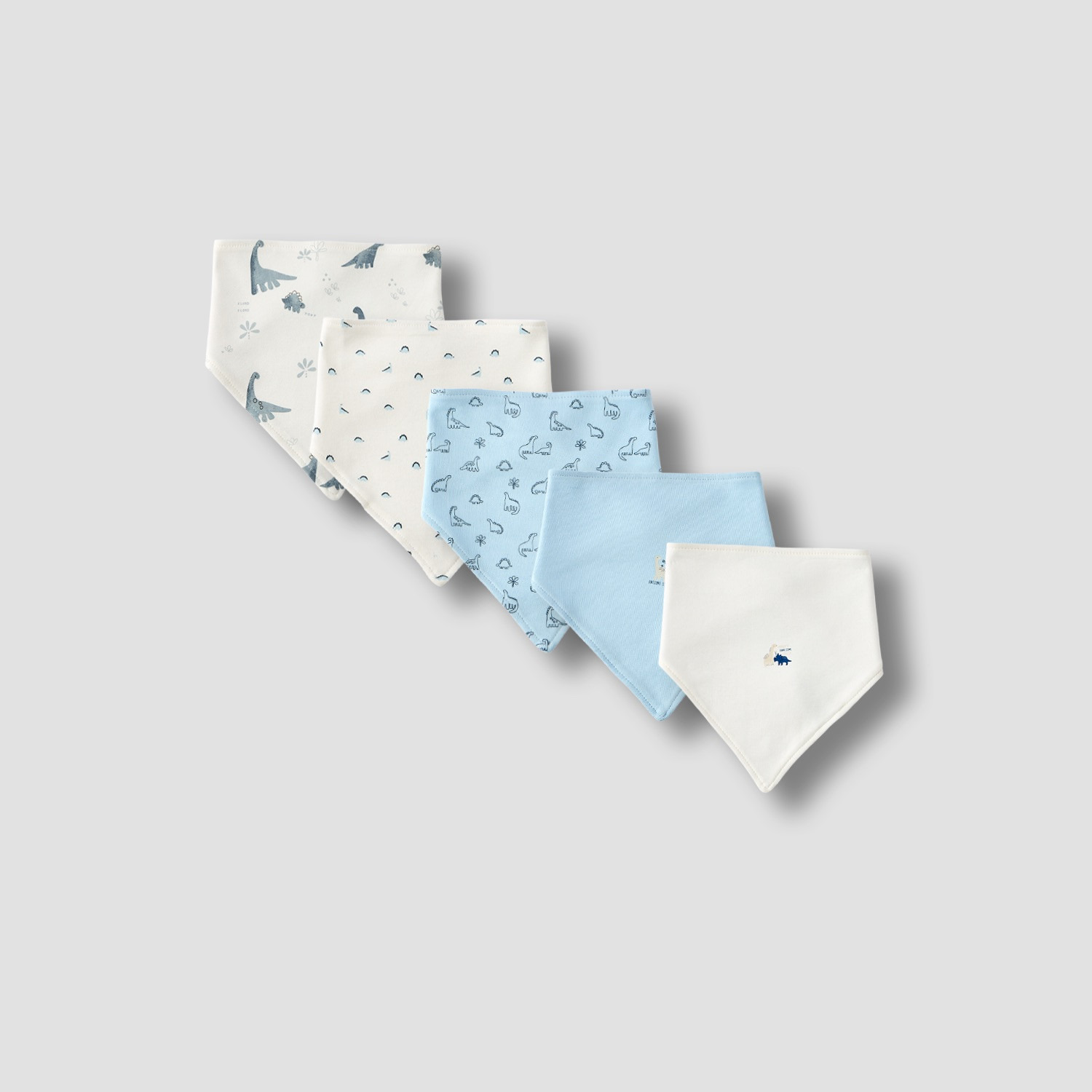 طقم مرايل أطفال 5 قطع بطبعات ديناصورات من جونيورز-baby-feeding-bibs-image-1