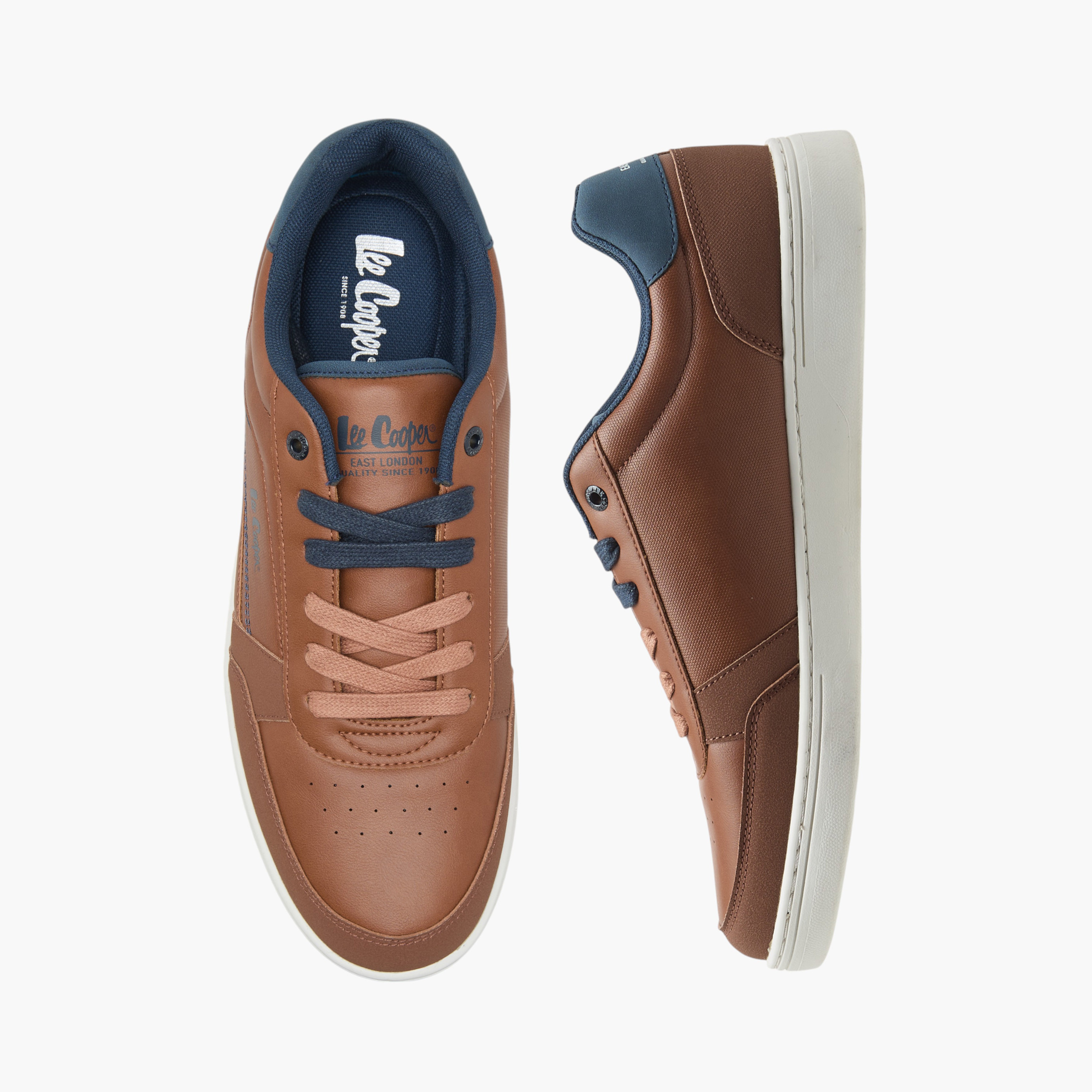 Lee Cooper Men's Solid Lace-Up Sneakers-men-shoes-sneakers-image-1