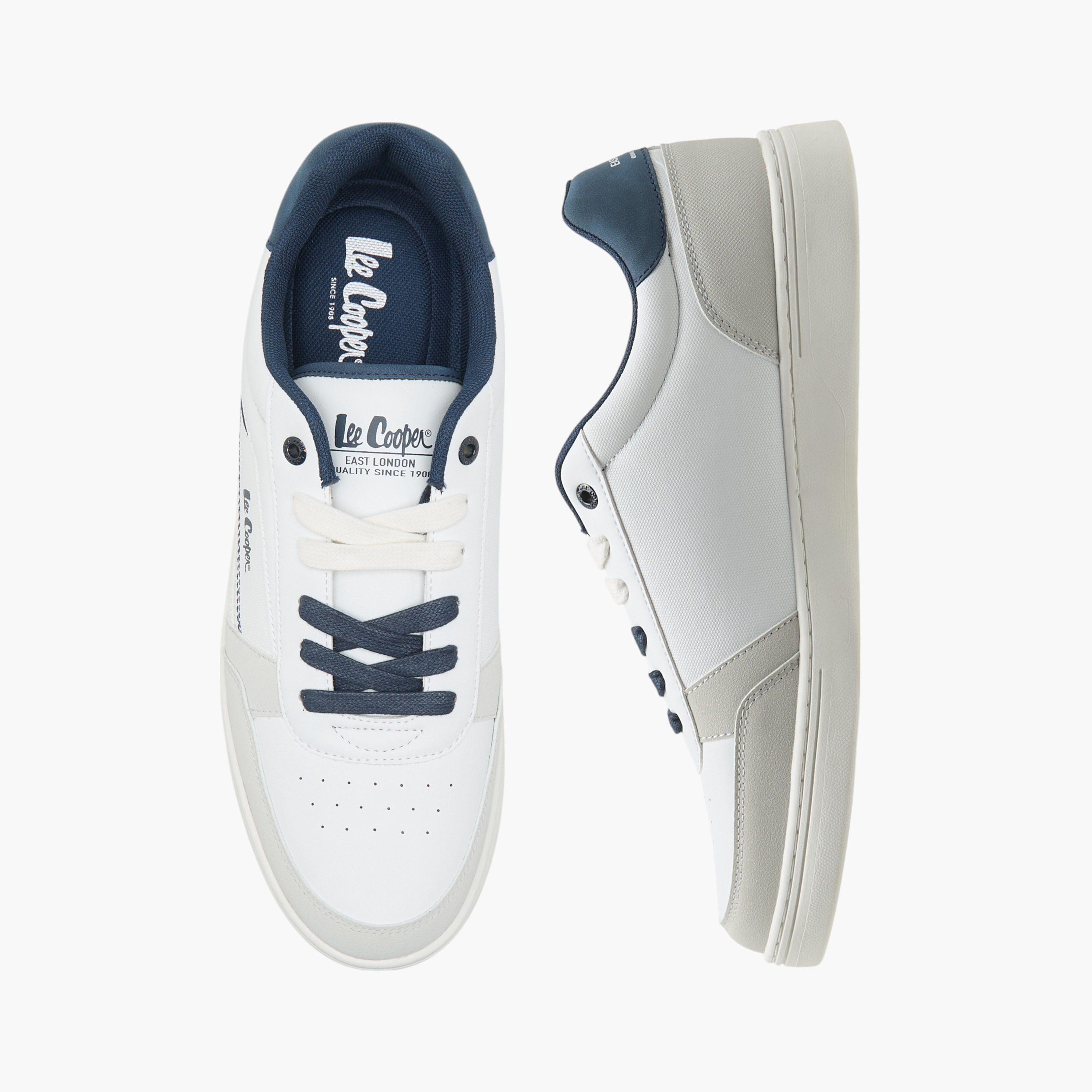 Lee Cooper Men's Solid Lace-Up Sneakers-men-shoes-sneakers-image-1