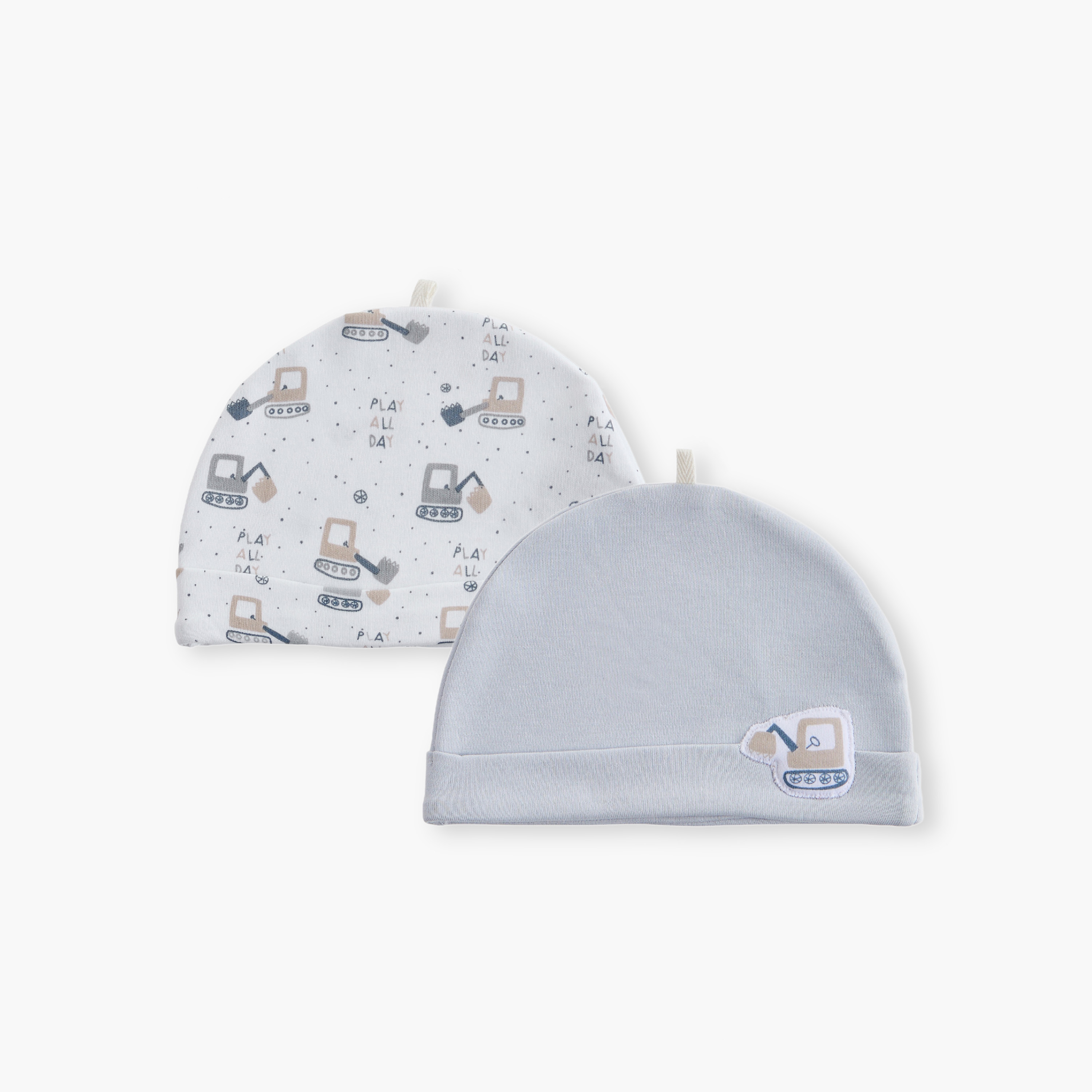 Juniors Printed Cap - Set of 2-baby-boys-accessories-caps-image-1