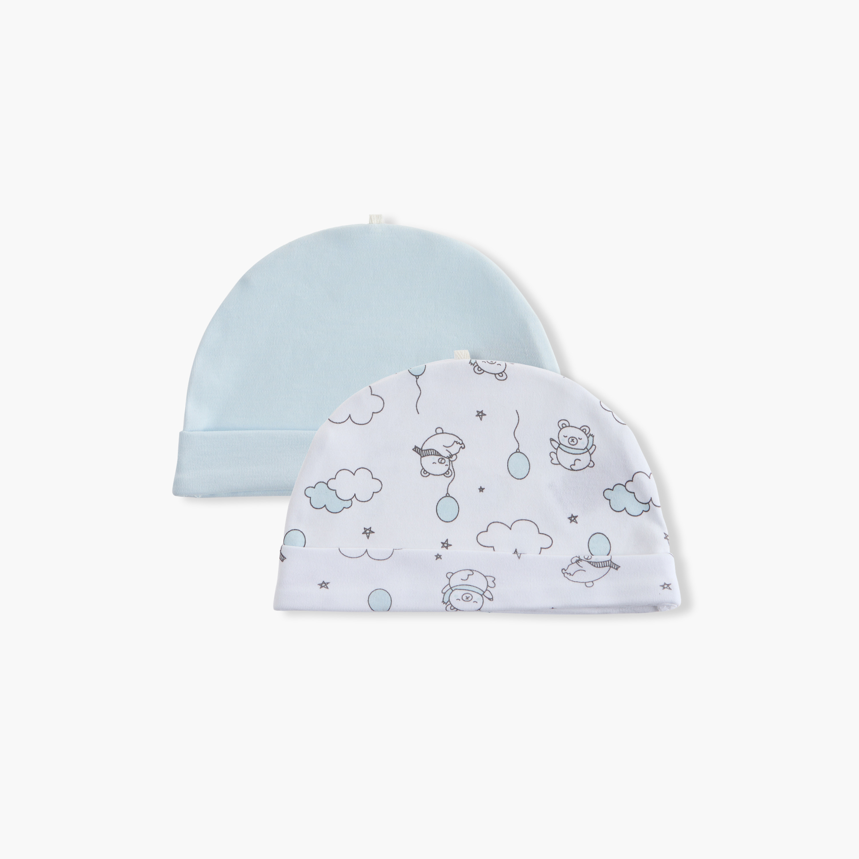 Juniors Animal Print Cap - Set of 2-baby-boys-accessories-caps-image-1