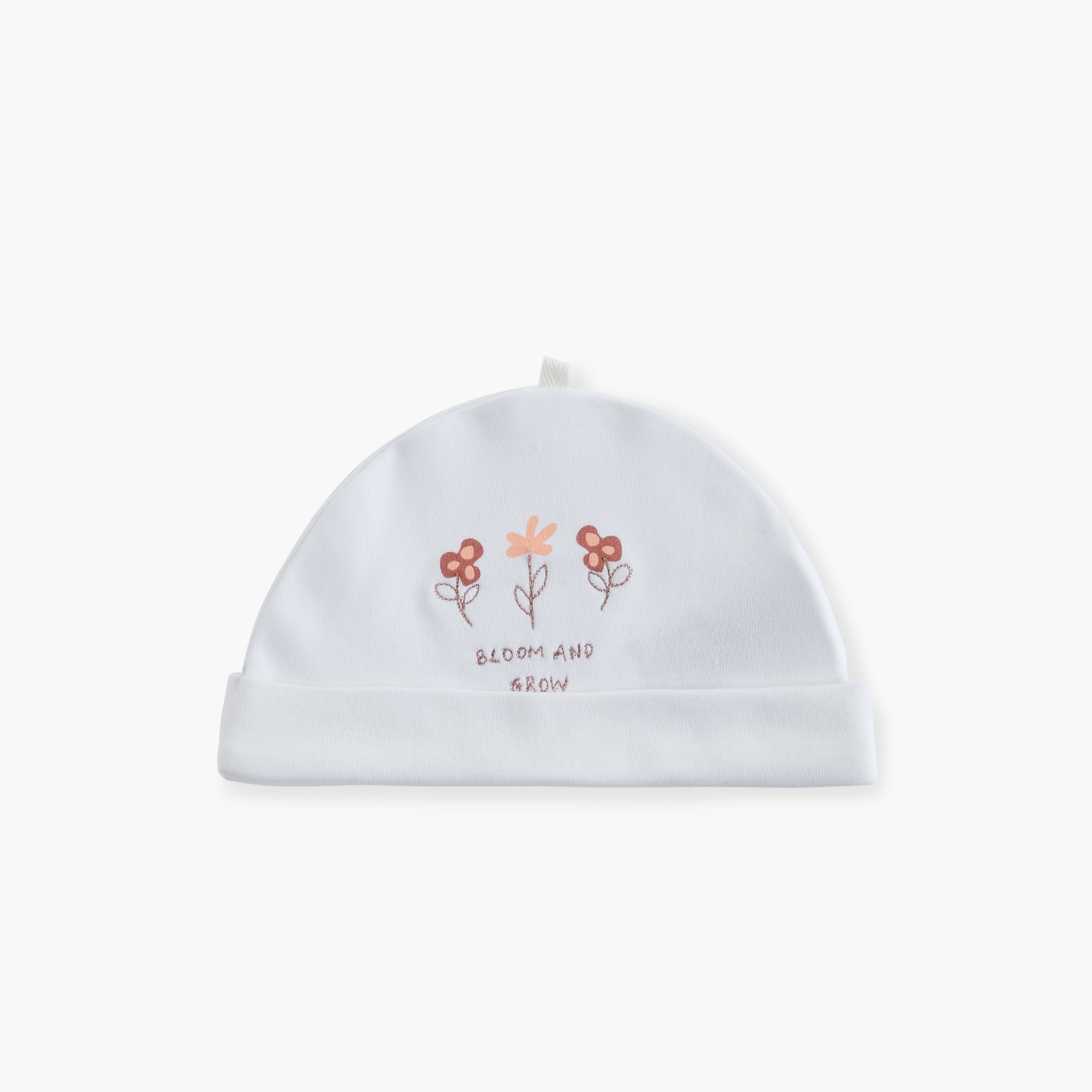 Juniors Floral Print Cap - Set of 2-baby-girls-accessories-caps-image-2