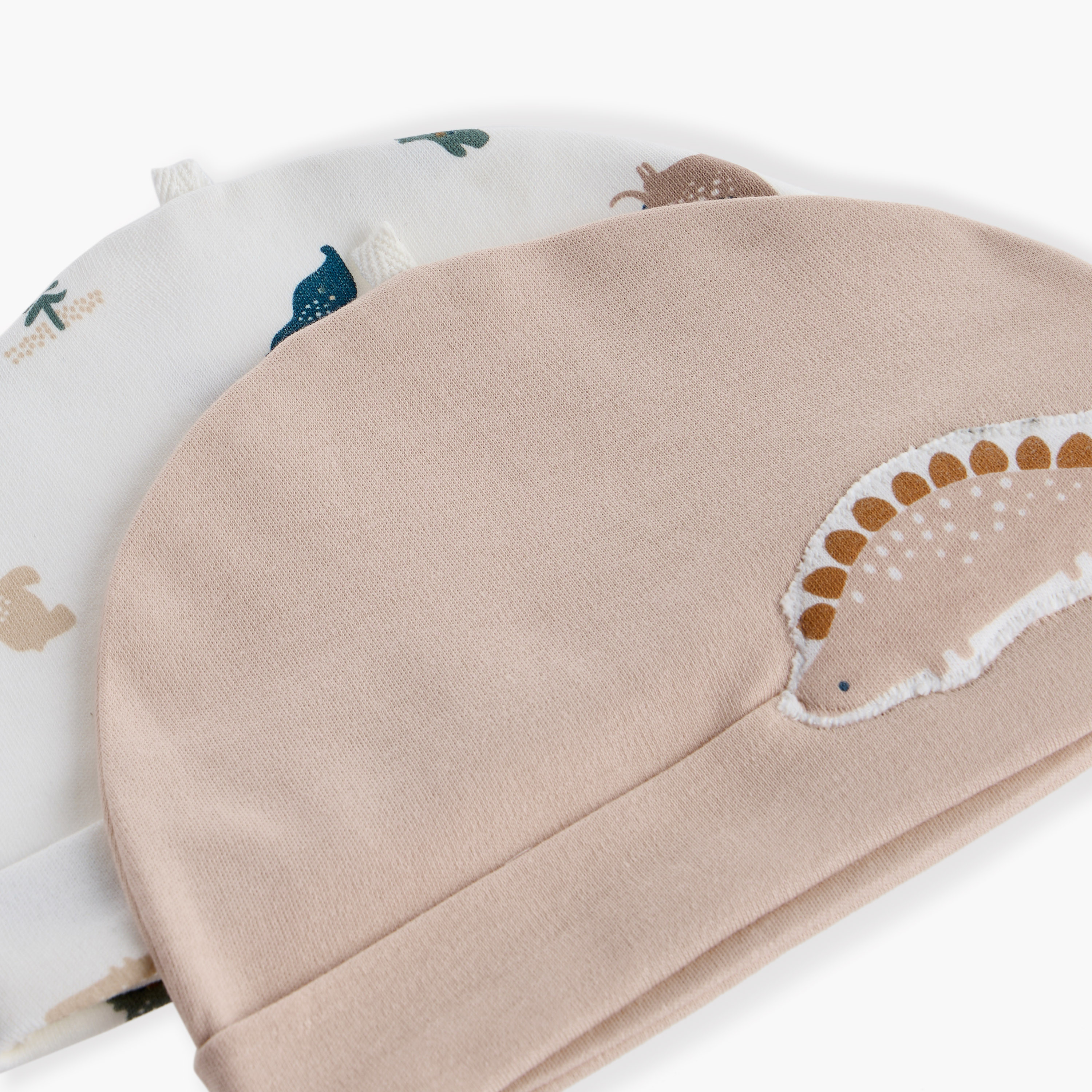 Juniors Dino Print Cap - Set of 2-baby-boys-accessories-caps-image-5