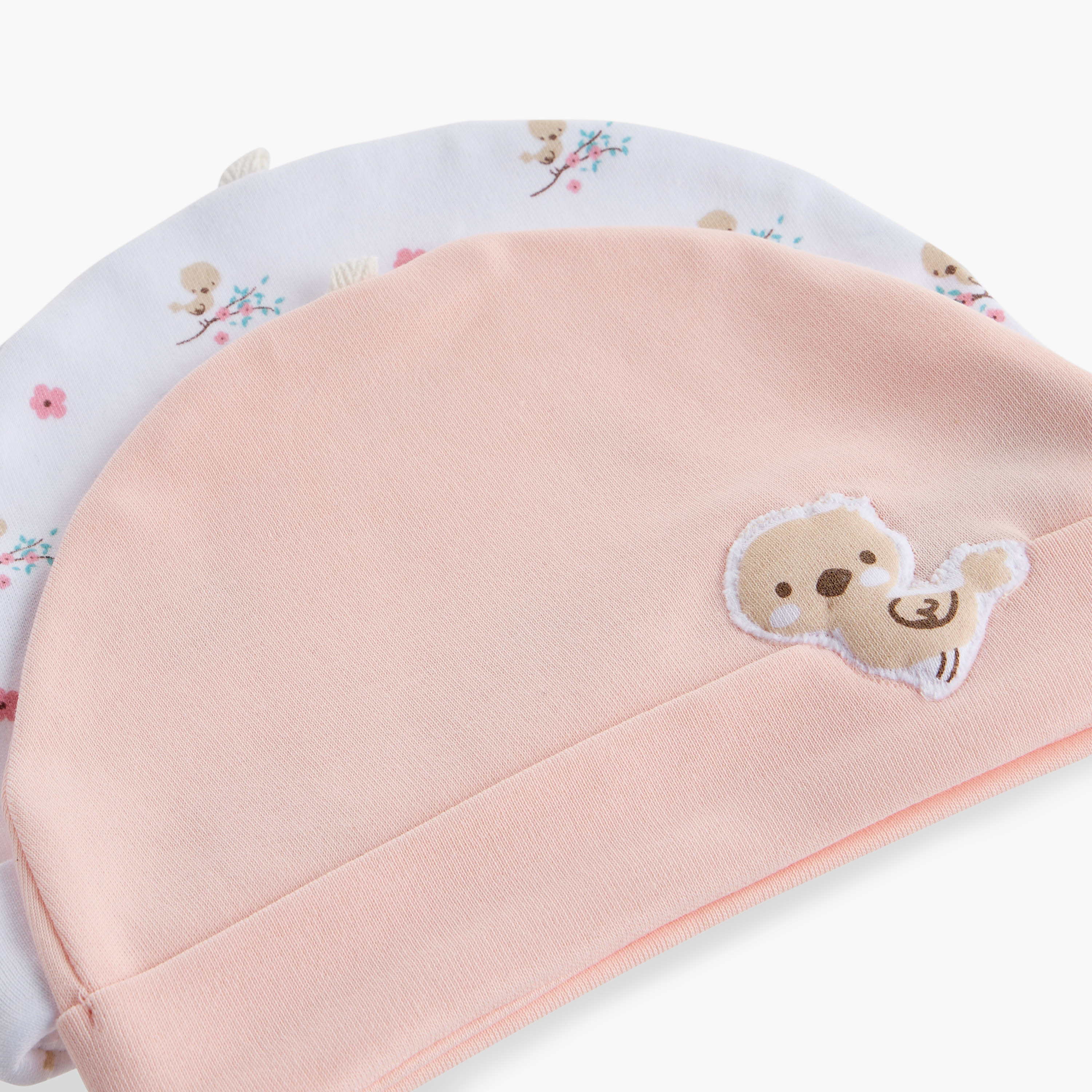 Juniors Printed Cap - Set of 2-baby-girls-accessories-caps-image-5