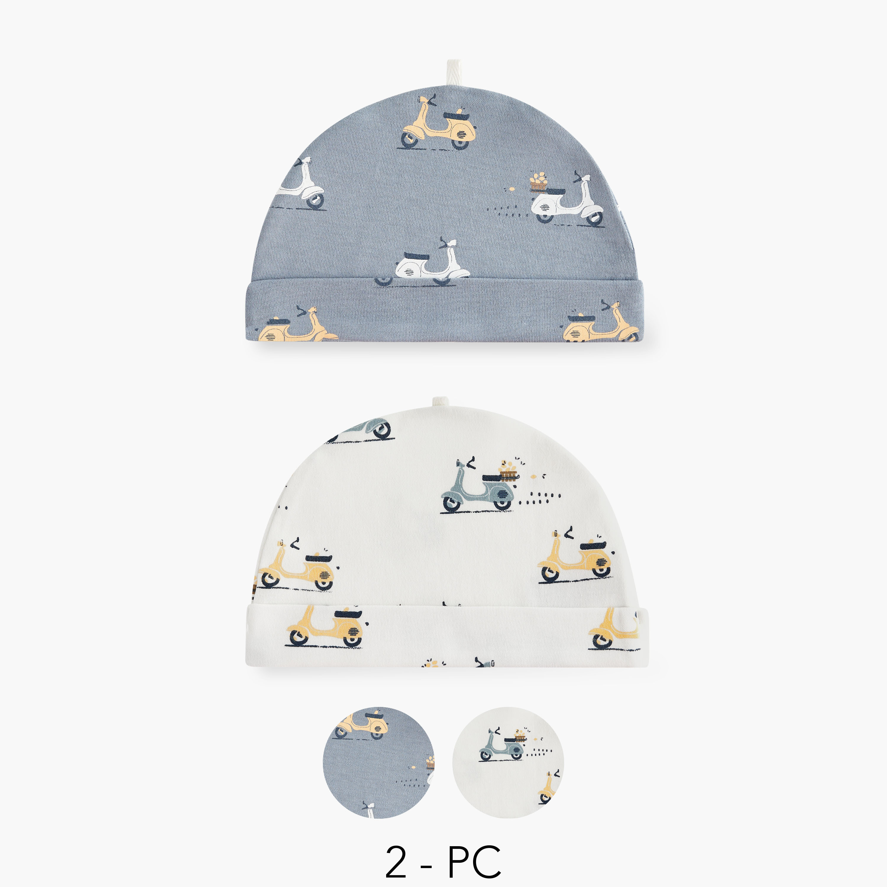 قبعة بيني بطبعات سكوتر من جونيورز - قطعتين-baby-boys-accessories-caps-image-1