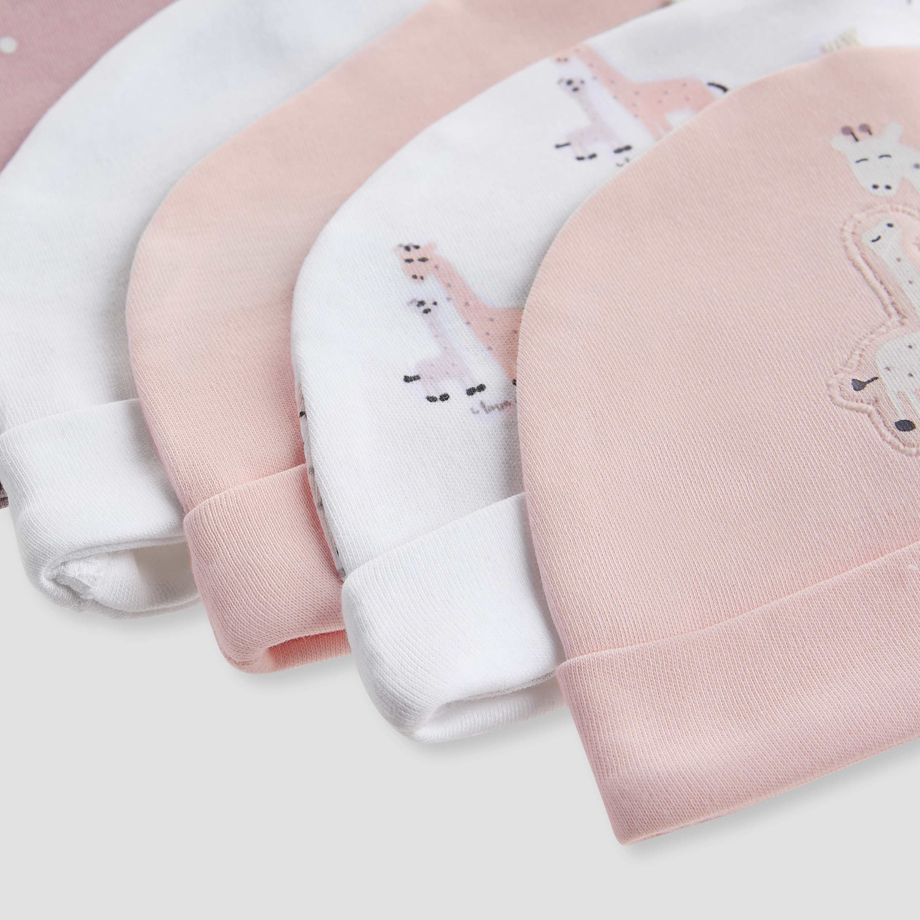 Juniors Printed Beanie Cap - Set of 5-baby-girls-accessories-caps-image-9