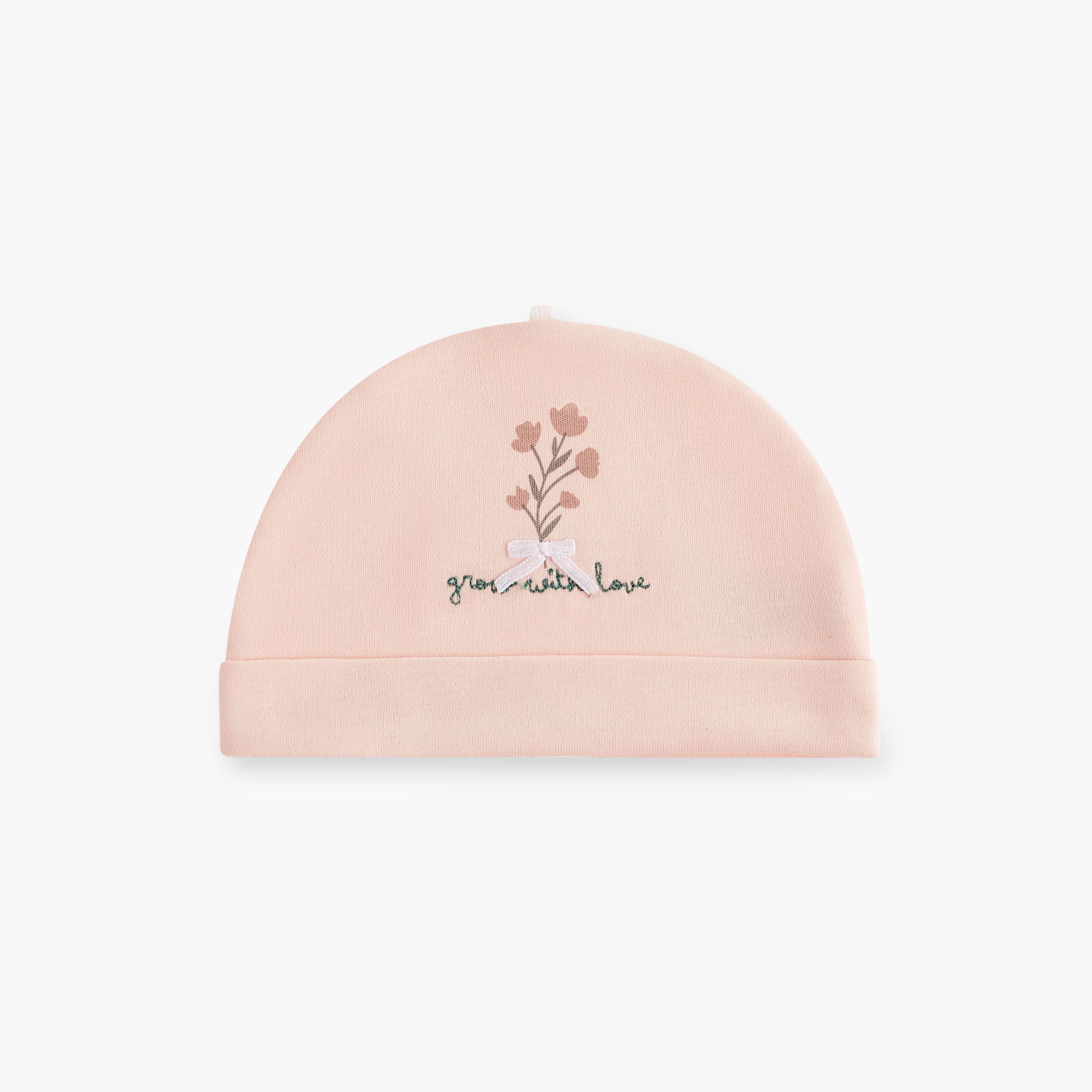Juniors Floral Print Beanie Cap - Set of 2-baby-girls-accessories-caps-image-2