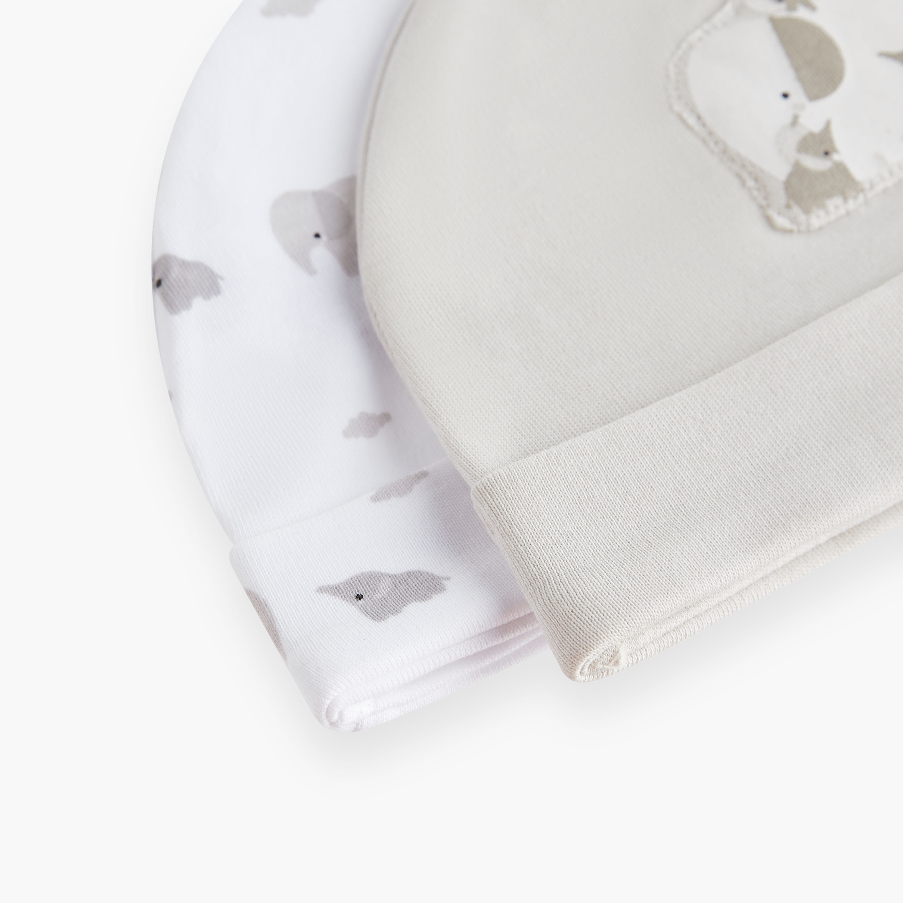 Juniors Elephant Print Cap - Set of 2-baby-boys-accessories-caps-image-7