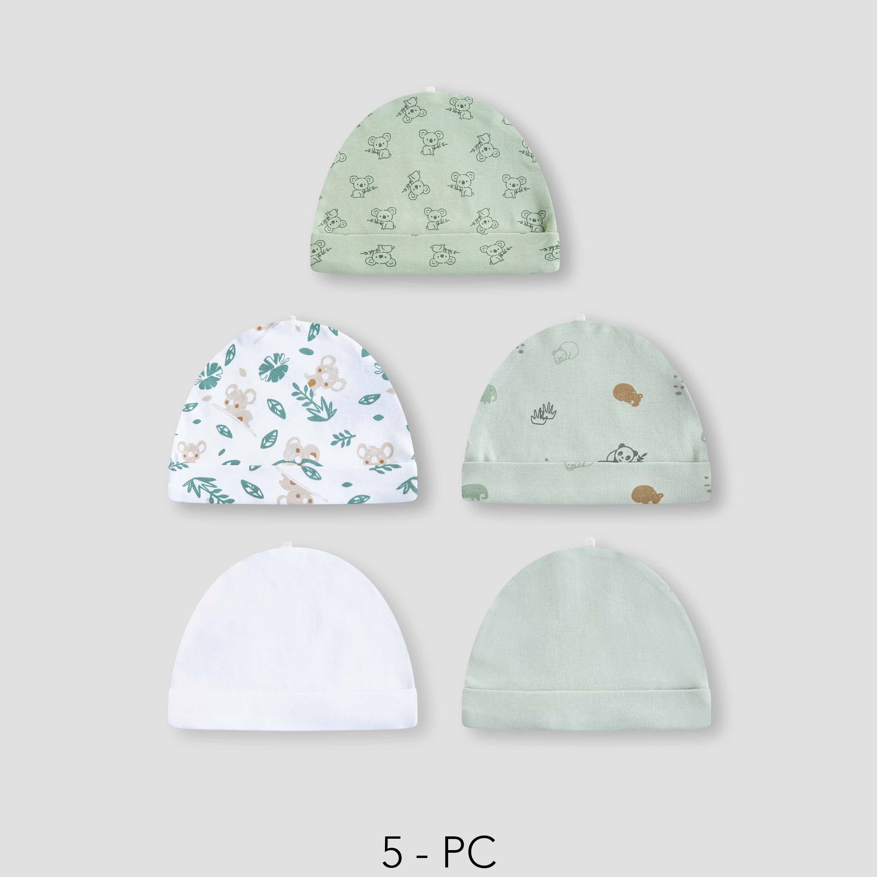 Juniors Assorted Beanie Cap - Set of 5-baby-boys-accessories-caps-image-1