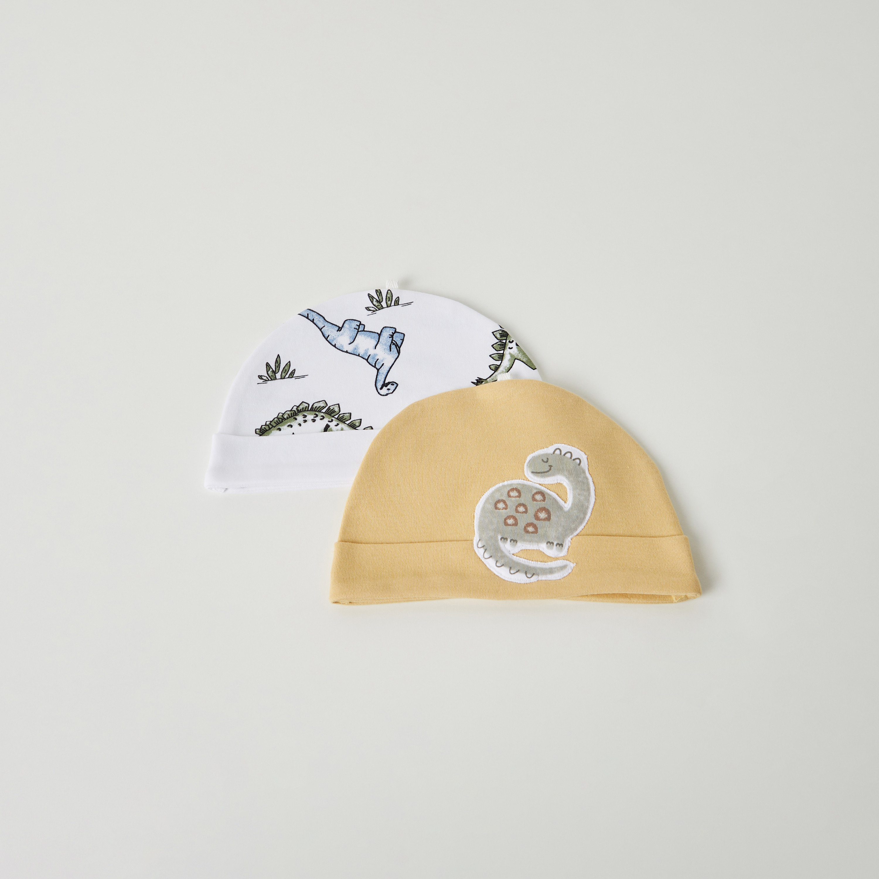 قبعة بيني بطبعات ديناصورات من جونيورز - طقم من قطعتين-baby-boys-accessories-caps-image-1