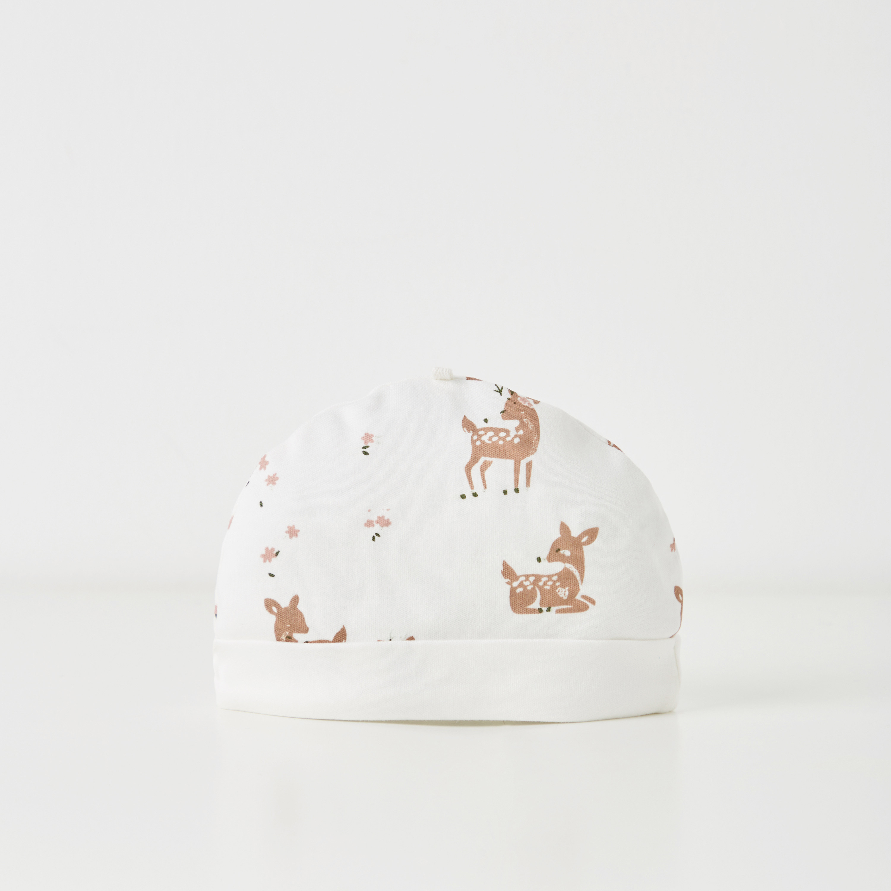 Juniors Deer Print Beanie Cap - Set of 2-baby-girls-accessories-caps-image-4