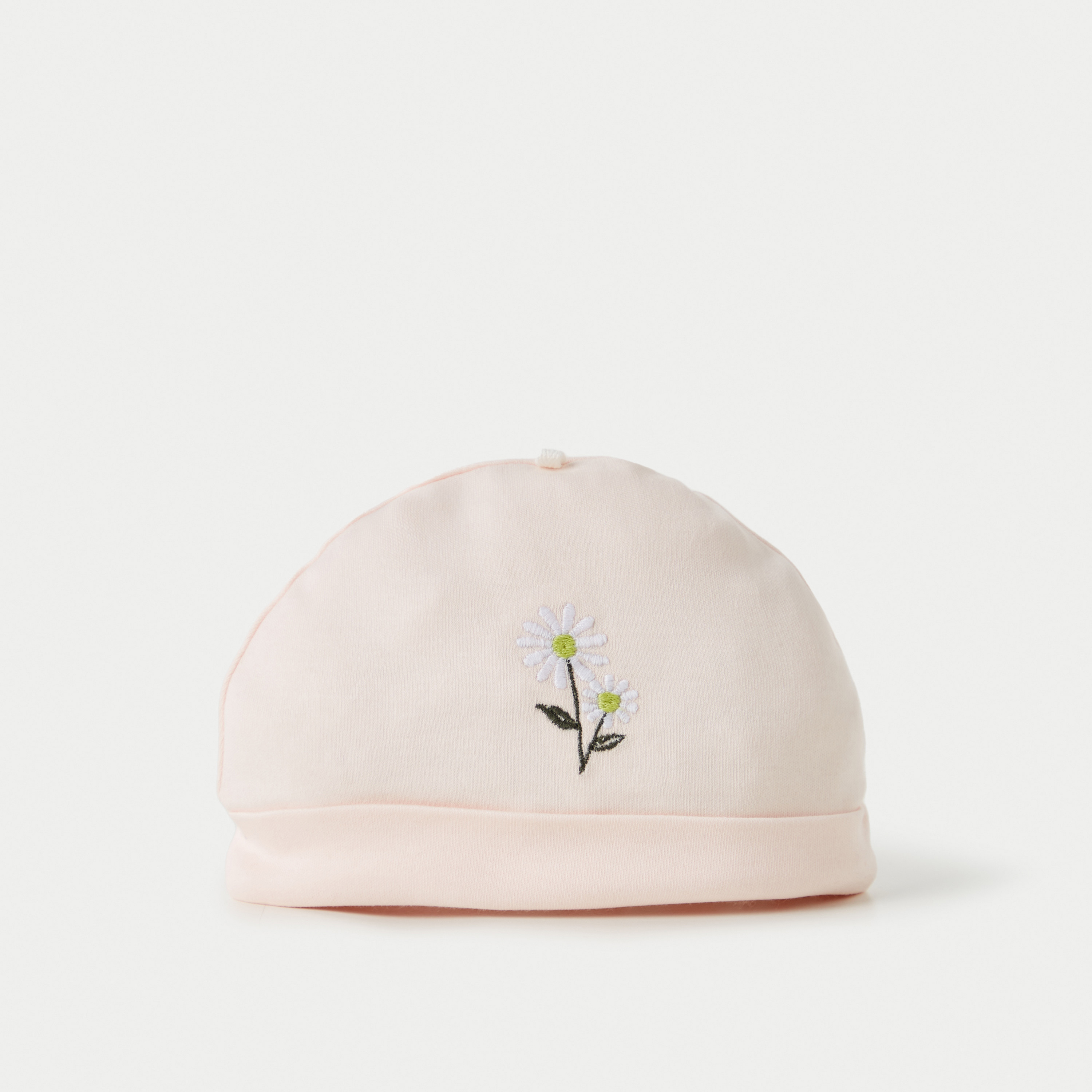 Juniors Floral Print Beanie Cap - Set of 2-baby-girls-accessories-caps-image-4