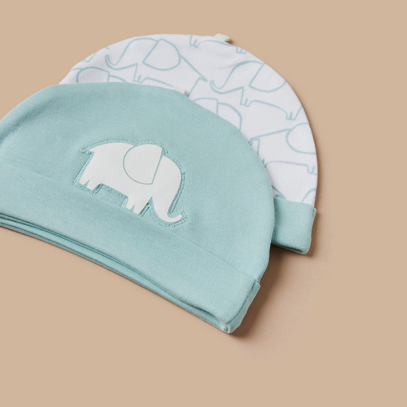 Juniors Elephant Detail Beanie - Set of 2-Caps-image-1