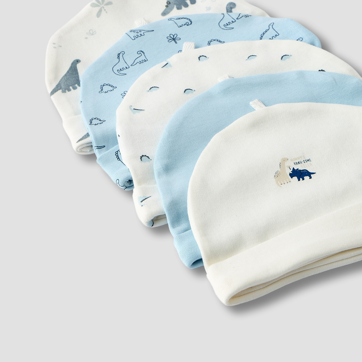 Pack of 5 Juniors Cap with Dinosaur Print-baby-boys-accessories-caps-image-7