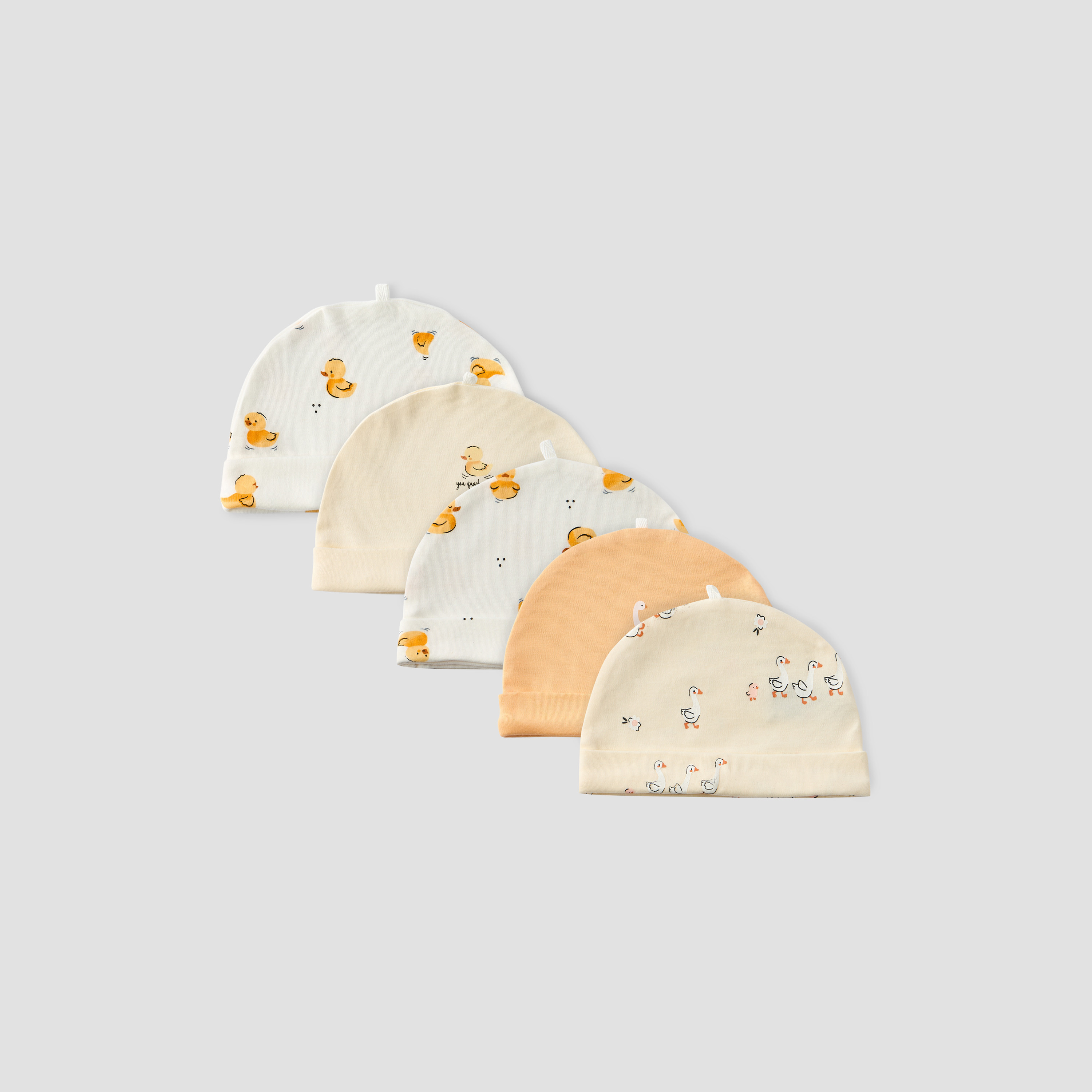 طقم قبعات بطبعة بطة من جونيورز - 5 قطع-baby-boys-accessories-caps-image-1