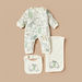 Juniors Printed Sleepsuit with Bib and Receiving Blanket-Clothes Sets-thumbnail-0