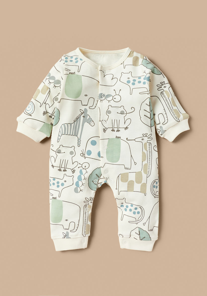 Juniors Printed Sleepsuit with Bib and Receiving Blanket-Clothes Sets-image-2