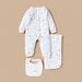 Juniors Printed Sleepsuit with Bib and Receiving Blanket-Clothes Sets-thumbnail-0