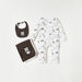 Juniors Printed Long Sleeve Sleepsuit with Bib and Burp Cloth-Clothes Sets-thumbnail-0