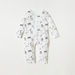 Juniors Printed Long Sleeve Sleepsuit with Bib and Burp Cloth-Clothes Sets-thumbnail-1