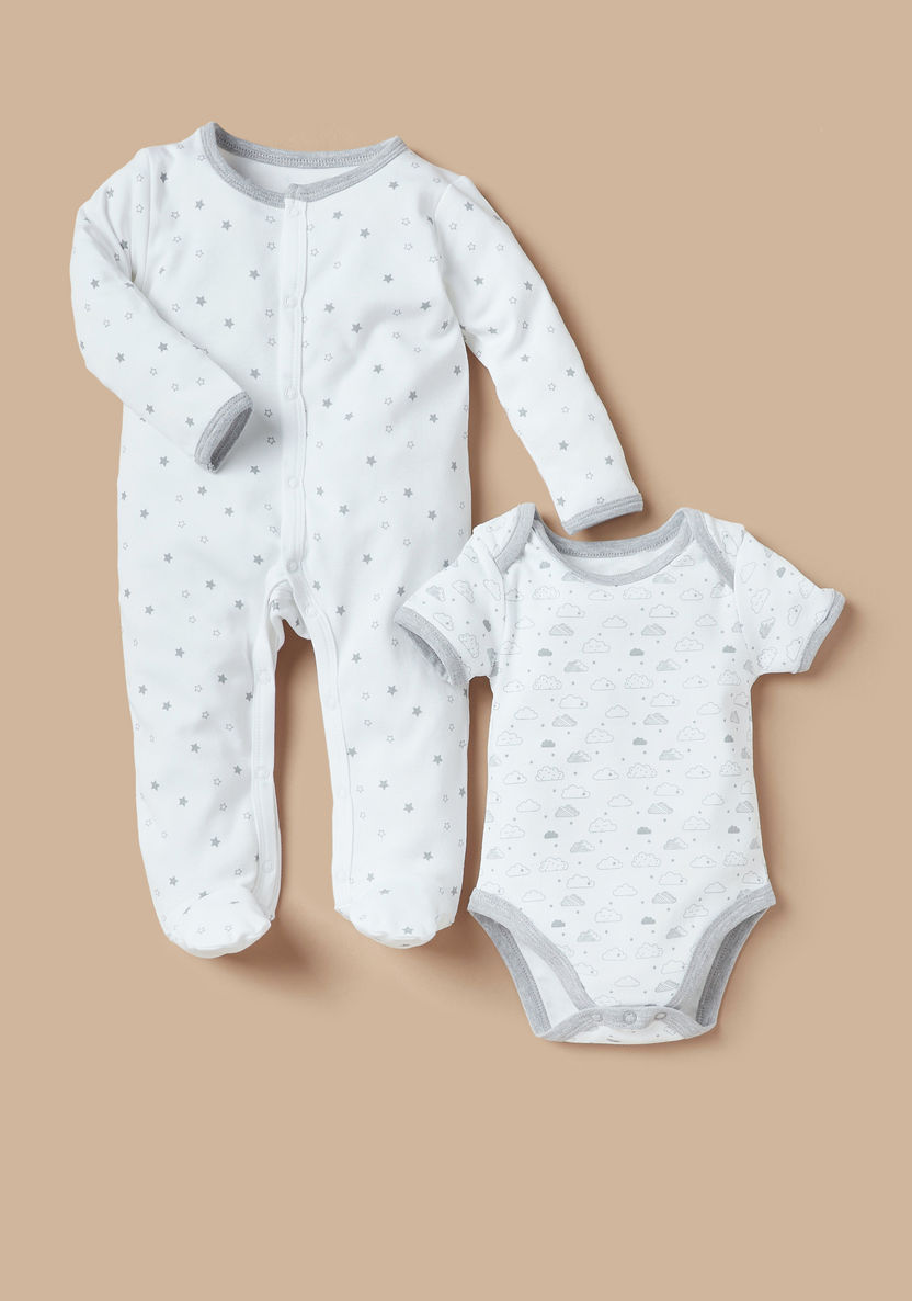 Juniors 5-Piece Stars and Clouds Print Clothing Gift Set-Clothes Sets-image-1