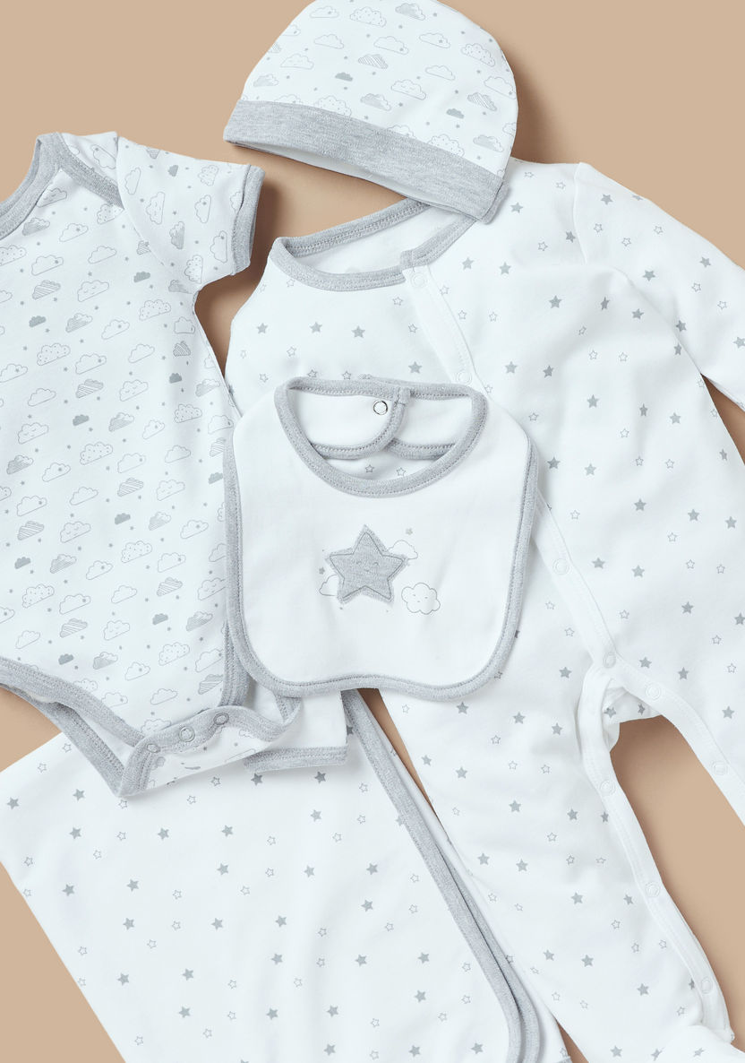 Juniors 5-Piece Stars and Clouds Print Clothing Gift Set-Clothes Sets-image-3