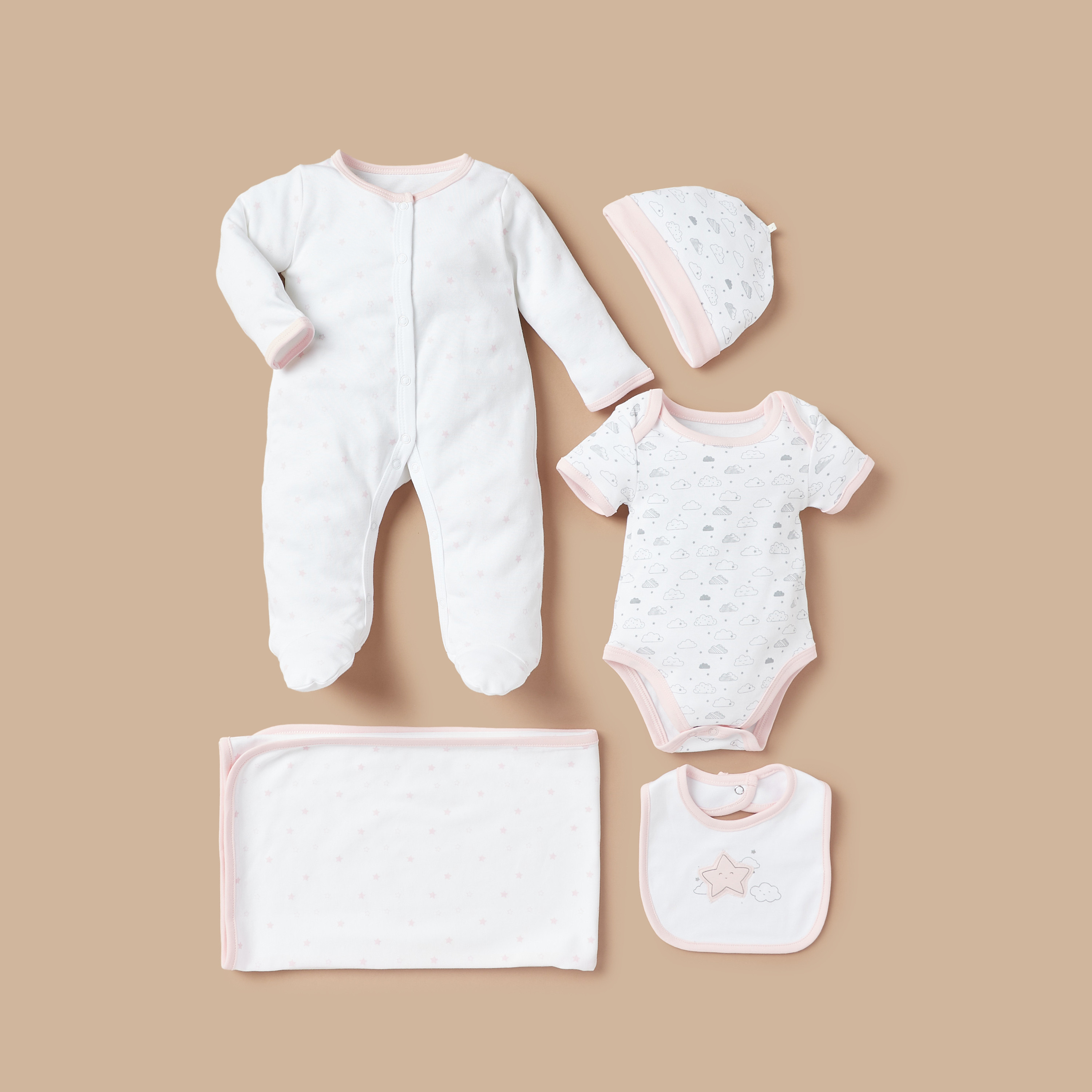 Juniors 5-Piece Cloud Print Clothing Gift Set-baby-girls-clothing-setsandcoords-image-1