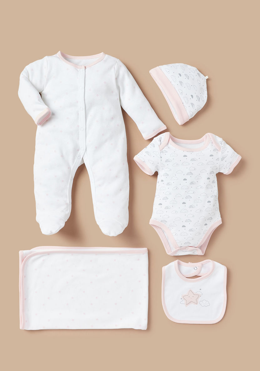 Juniors 5-Piece Cloud Print Clothing Gift Set-Clothes Sets-image-0