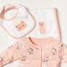 Juniors Cat Print Long Sleeve Sleepsuit with Bib and Burp Cloth-Clothes Sets-thumbnail-4