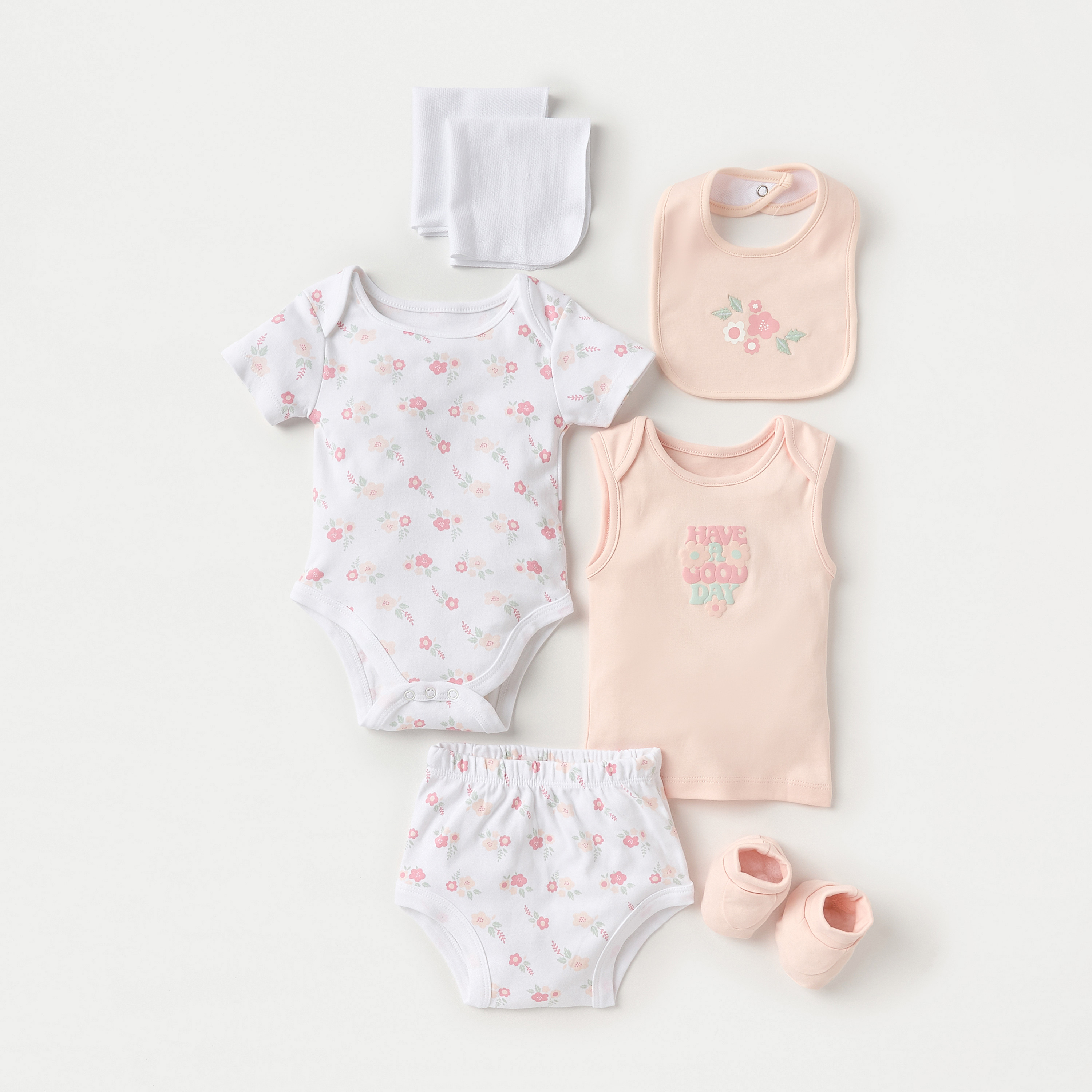 Juniors 7-Piece Floral Print Clothing Gift Set-baby-girls-clothing-setsandcoords-image-2