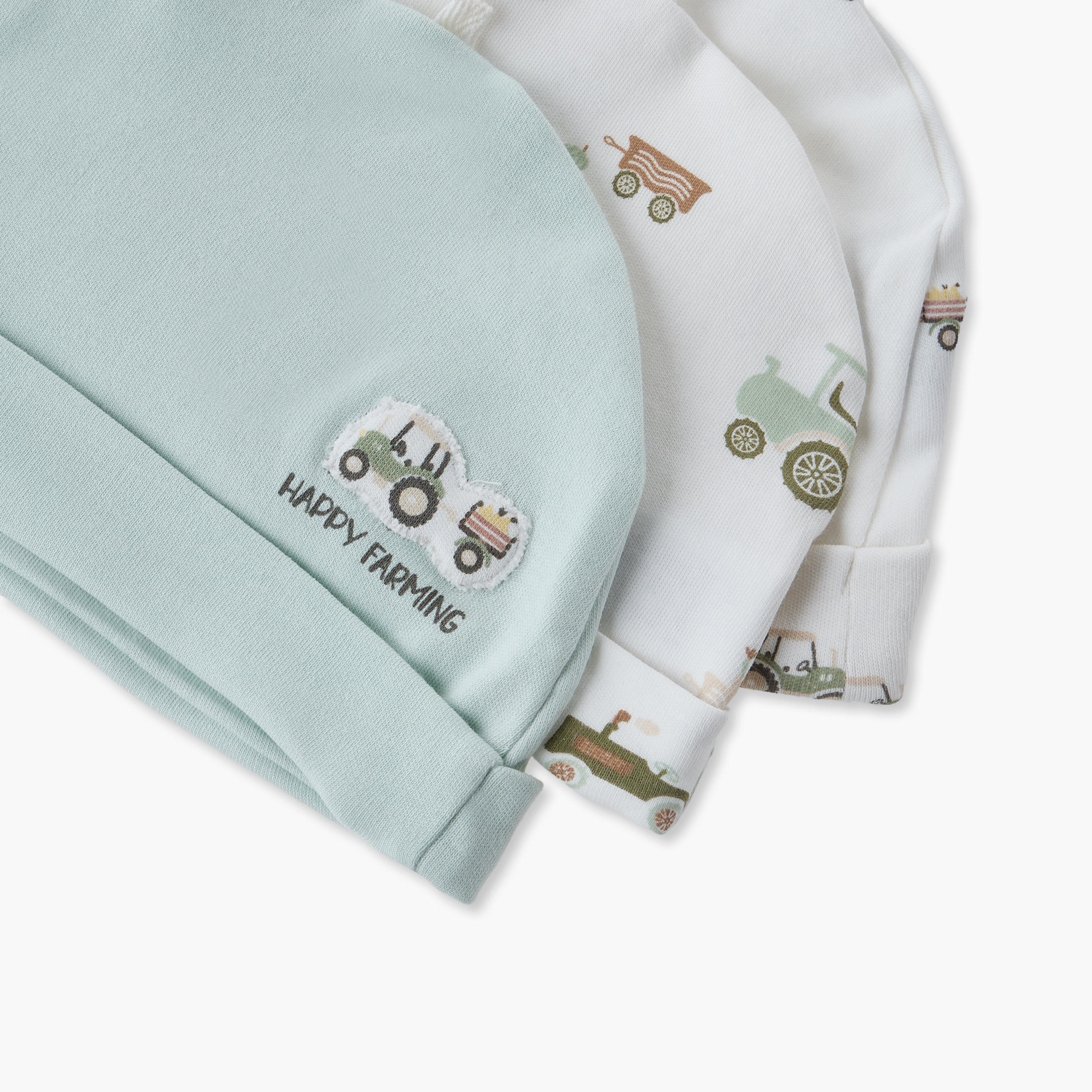 Pack of 3 Juniors Cap with Farm Vehicle Print-baby-boys-accessories-caps-image-7