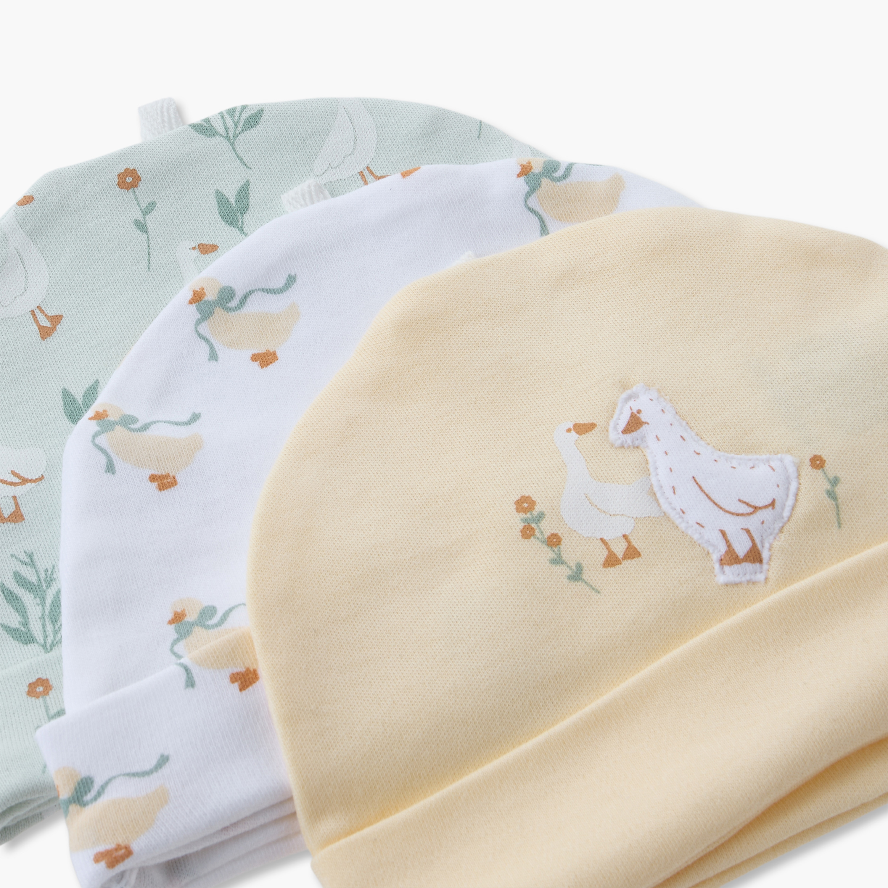 Pack of 3 Juniors Cap with Duck Print-baby-girls-accessories-caps-image-7