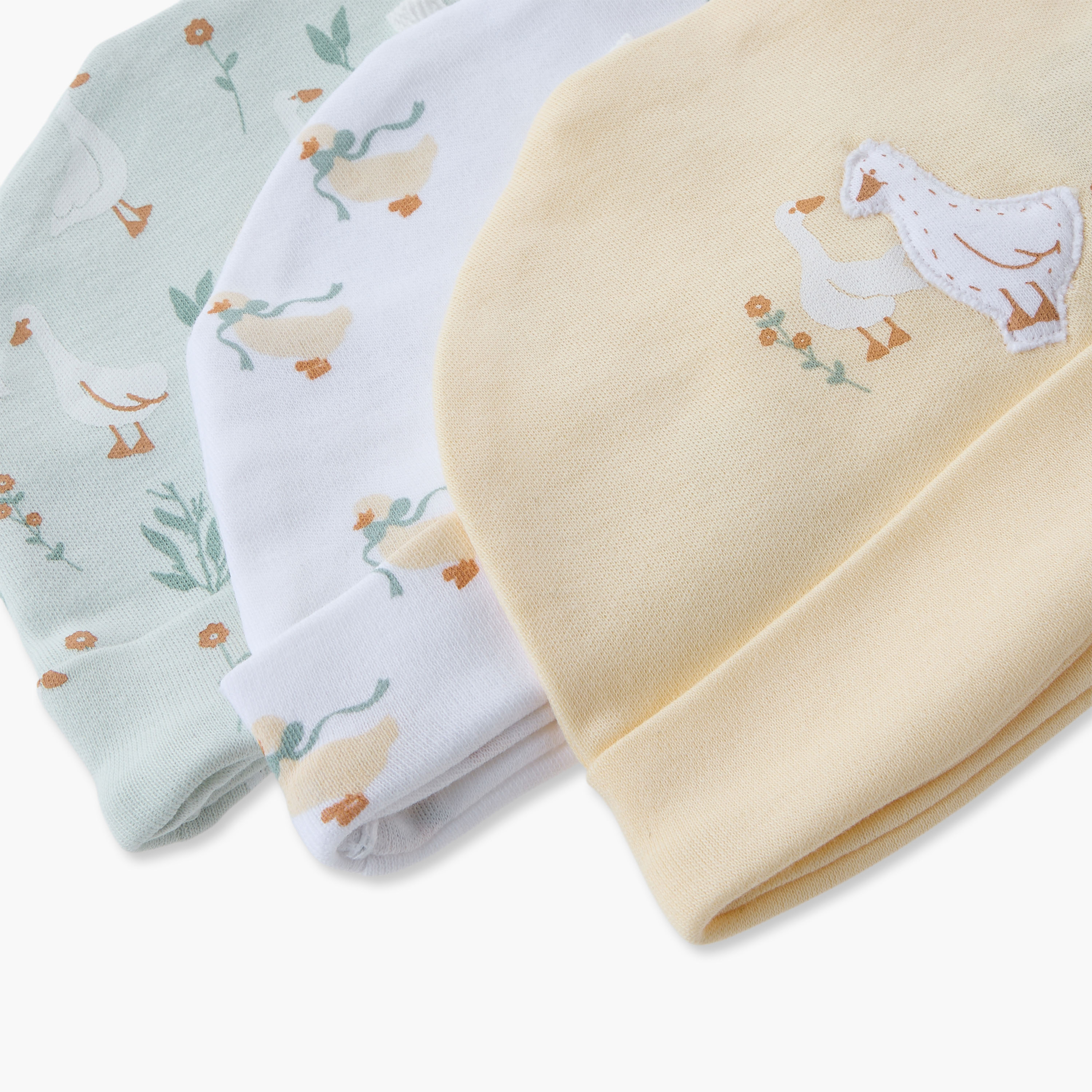 Pack of 3 Juniors Cap with Duck Print-baby-girls-accessories-caps-image-8