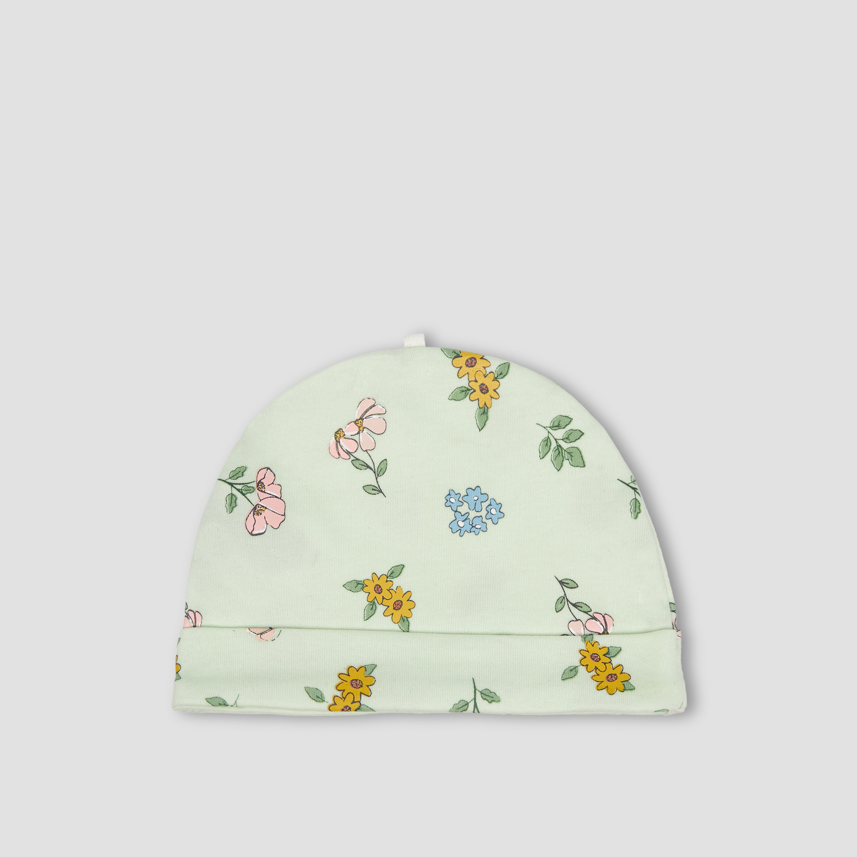 Pack of 3 Juniors Cap with Floral Print-baby-girls-accessories-caps-image-2